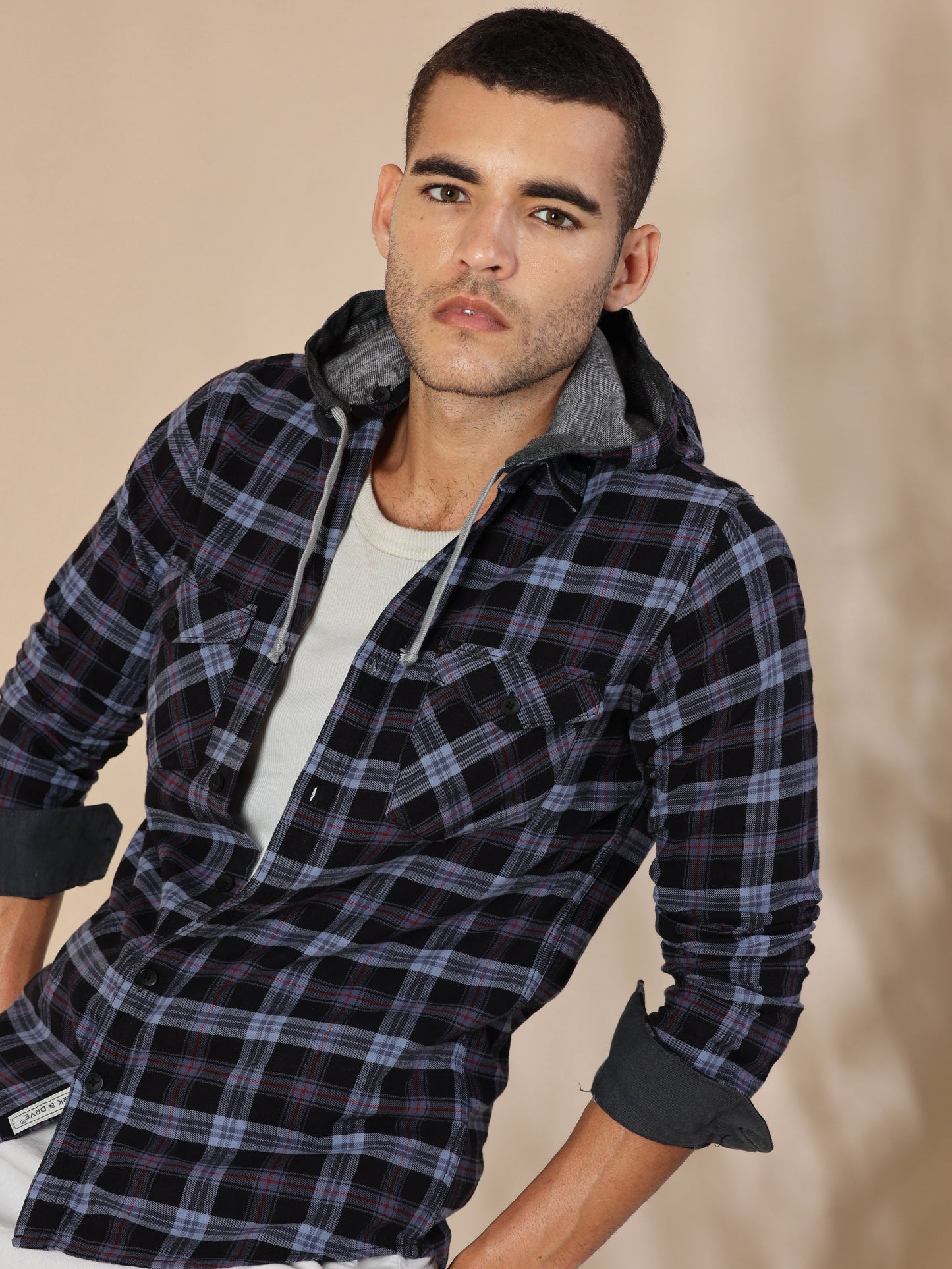 Freetown onyx check Hoodie Shirt