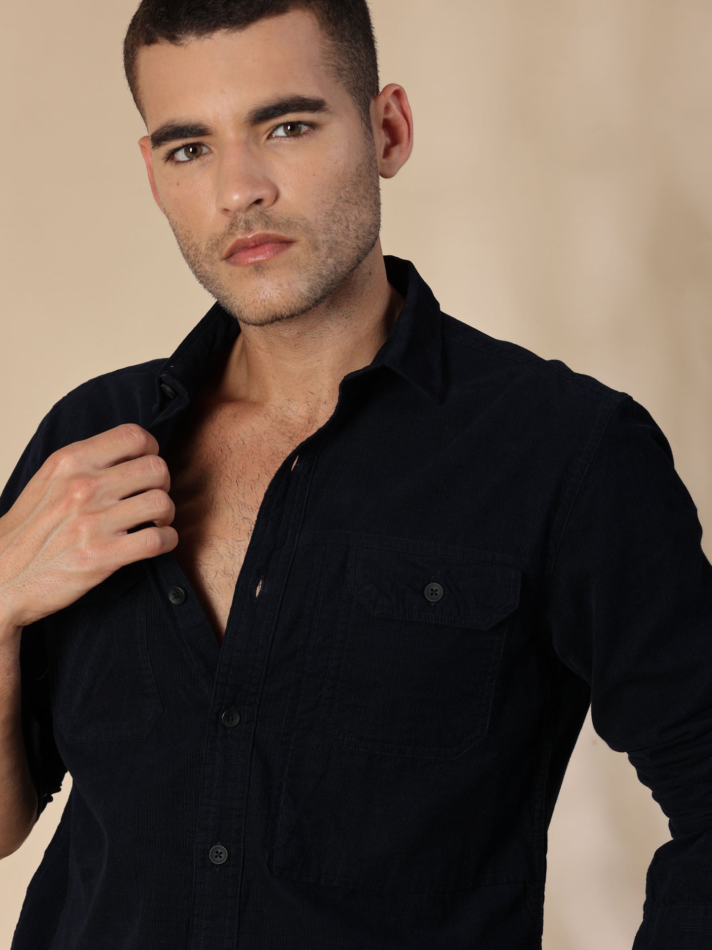 Cordoba Navy Corduroy Shirt