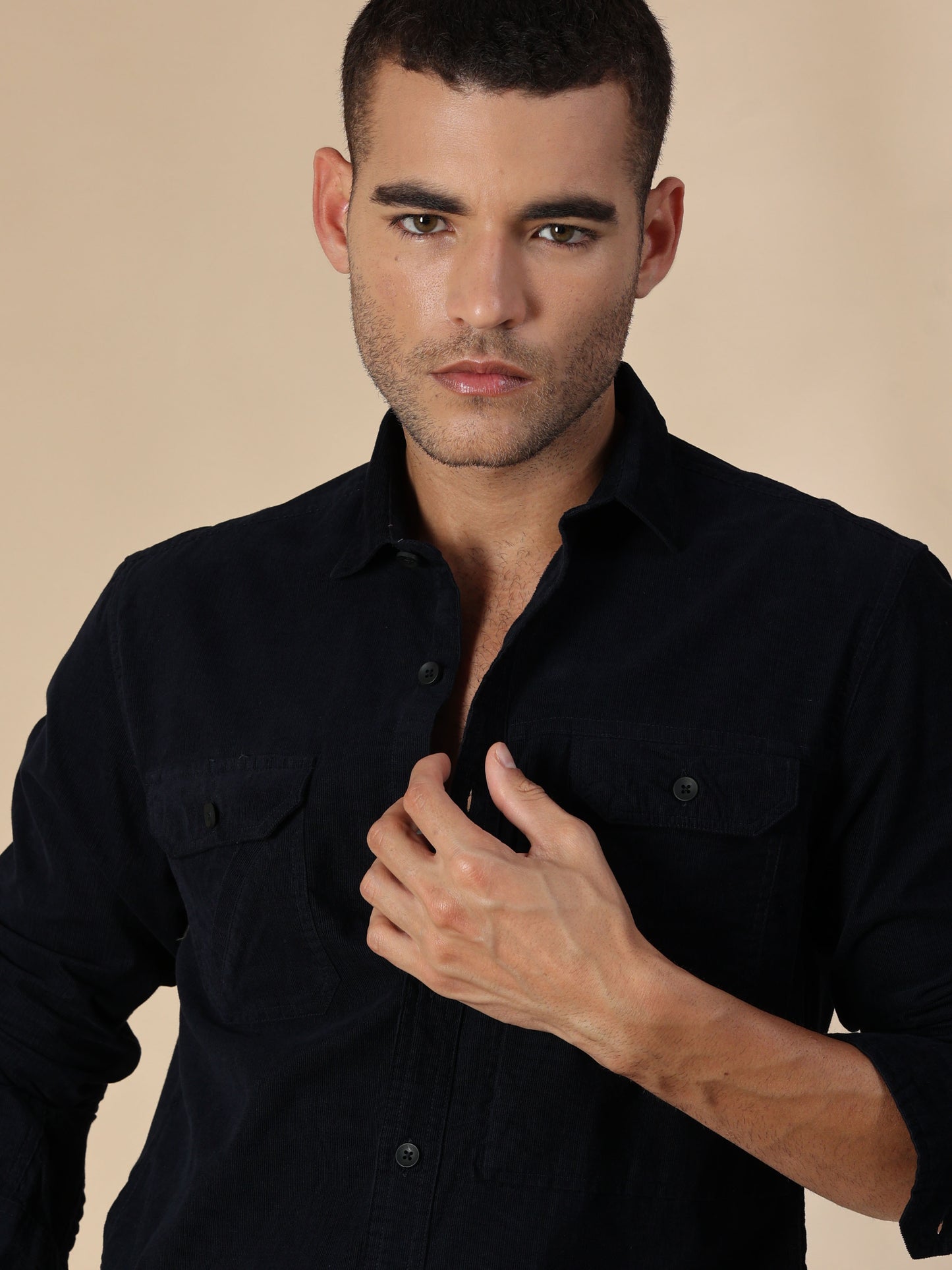 Cordoba Navy Corduroy Shirt