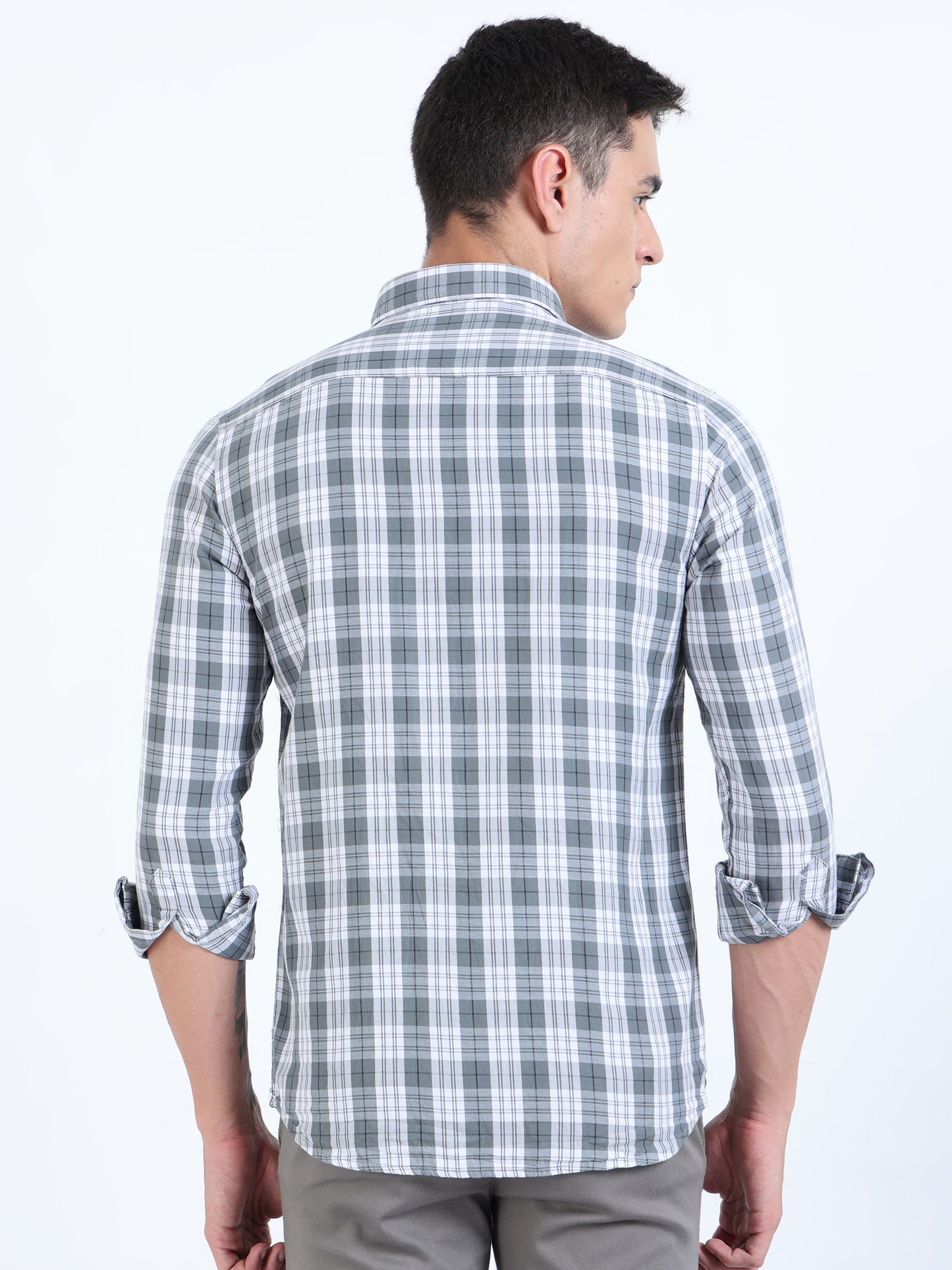 Kobe carbon Grey Check Shirt