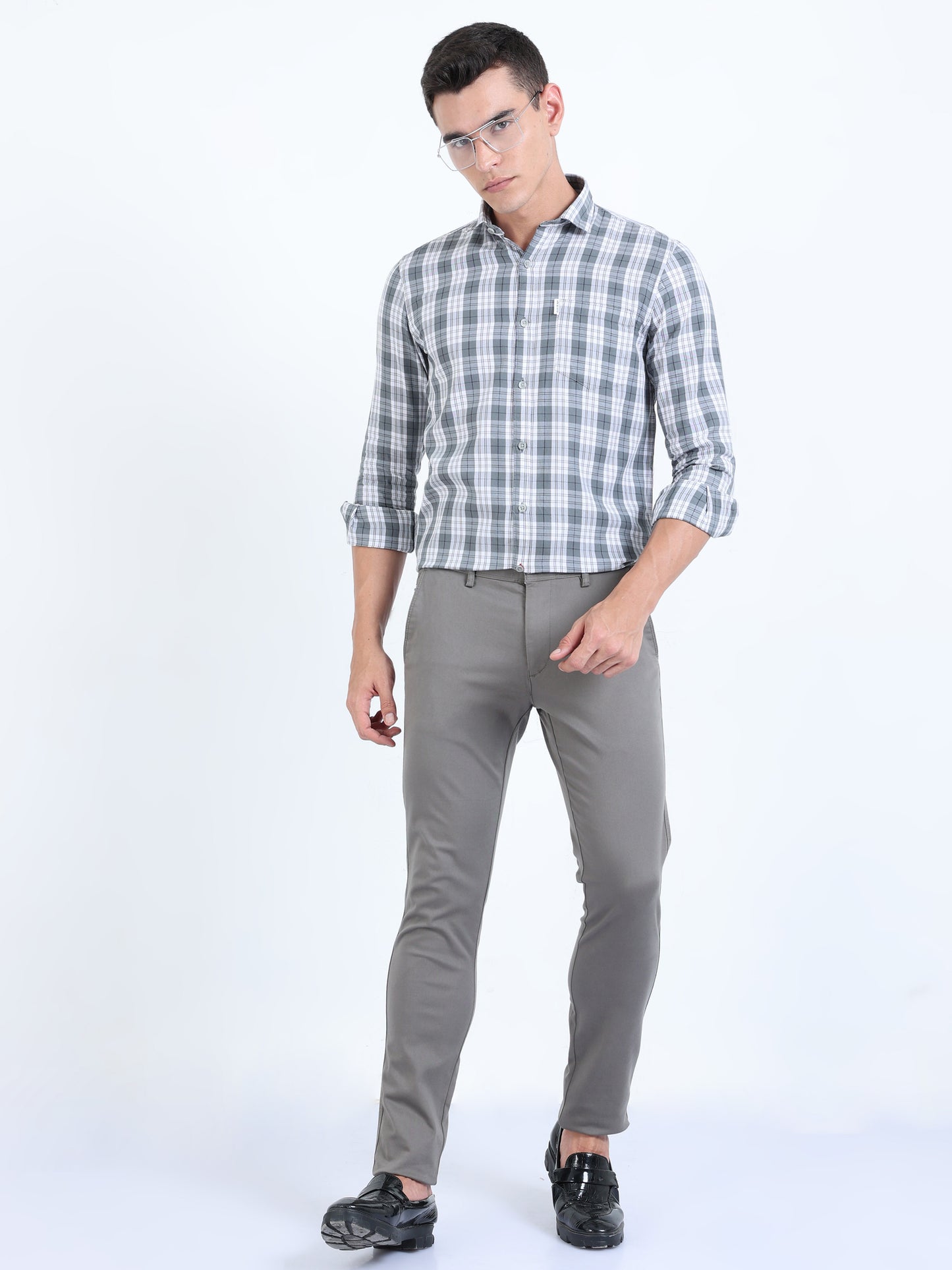 Kobe carbon Grey Check Shirt