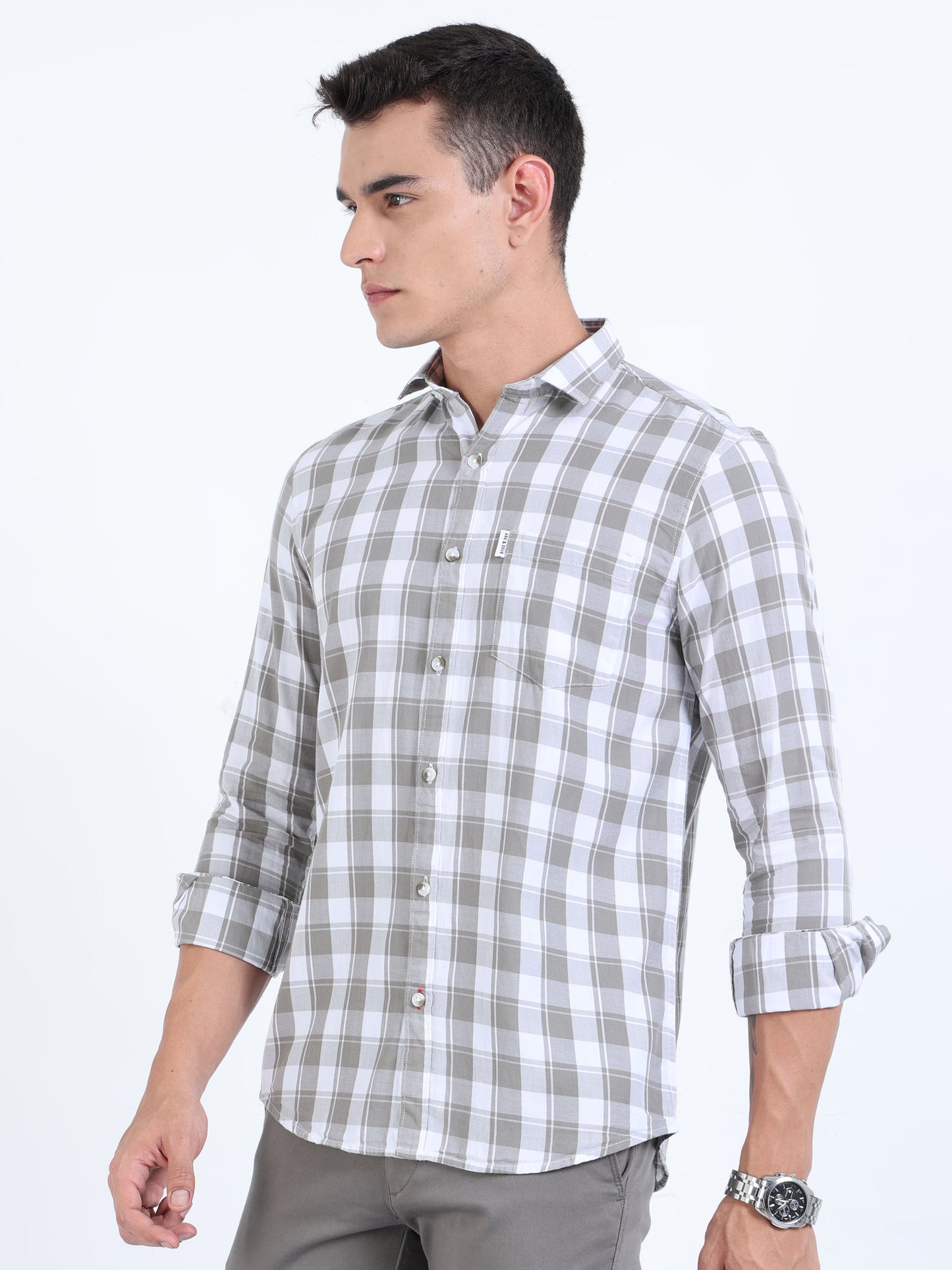 Kobe Ash Grey check shirt