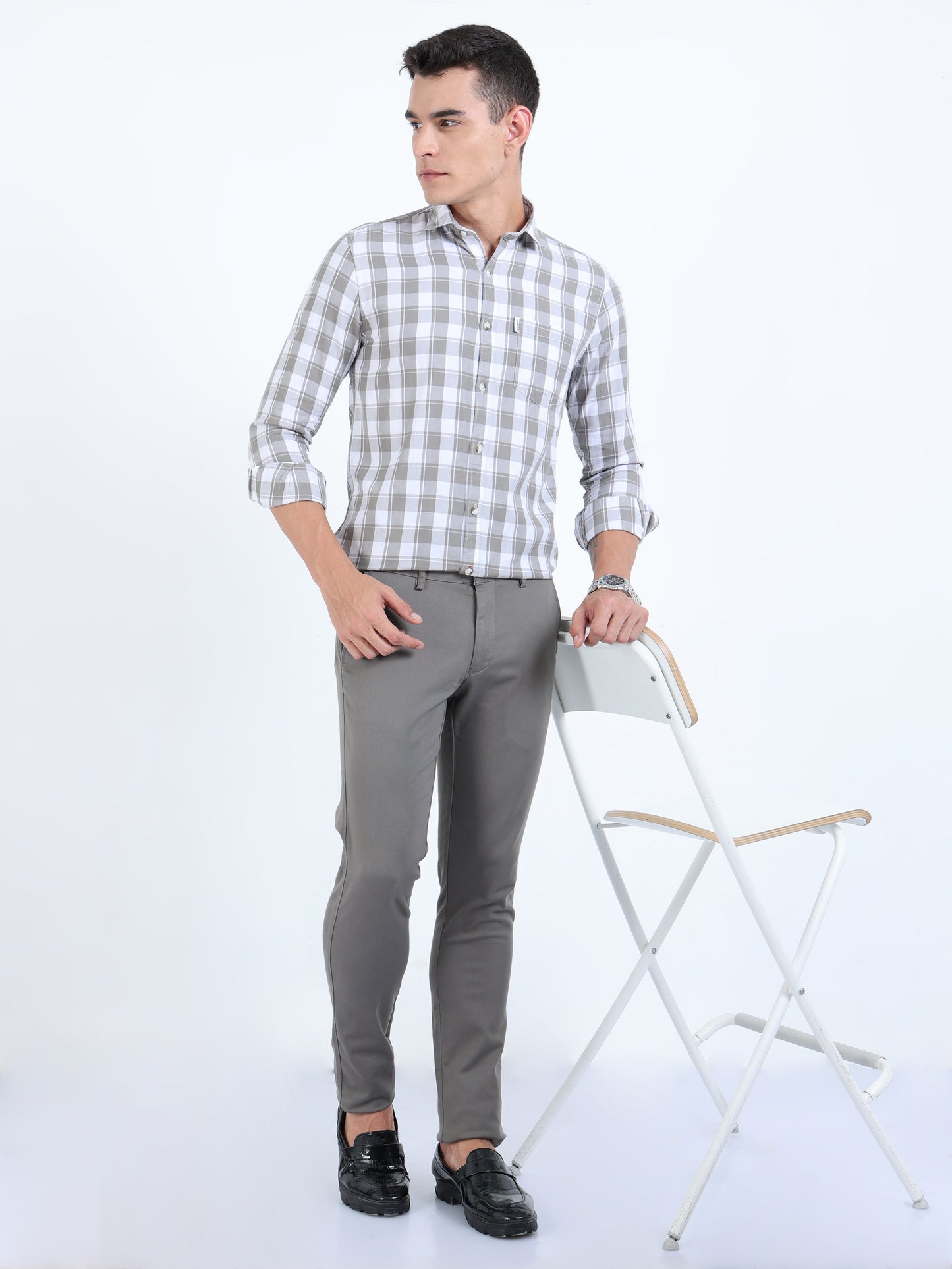 Kobe Ash Grey check shirt