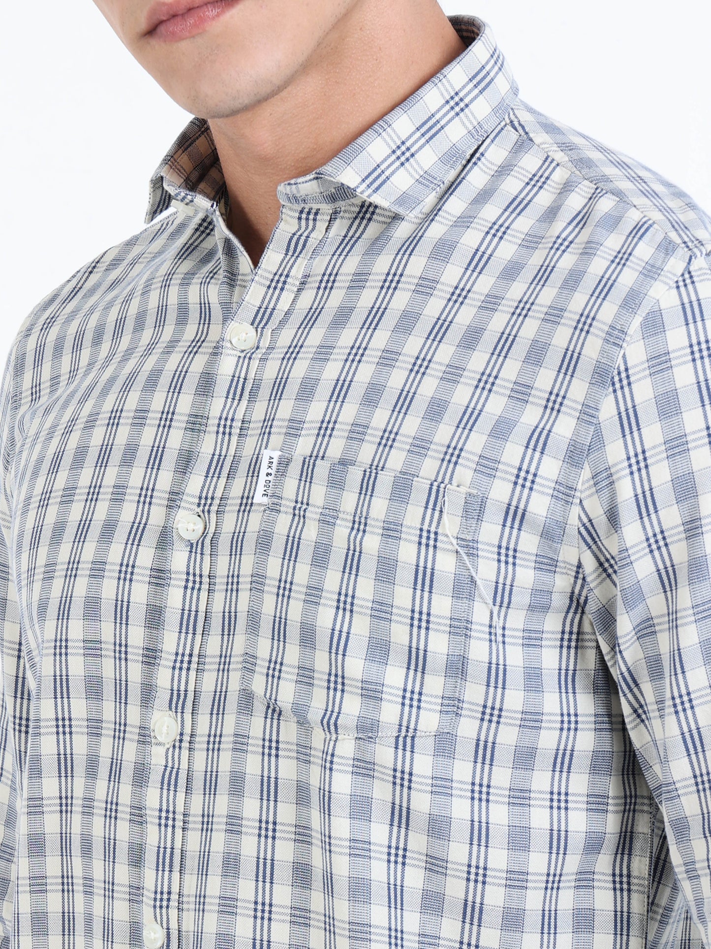 Kobe White and Blue check Shirt
