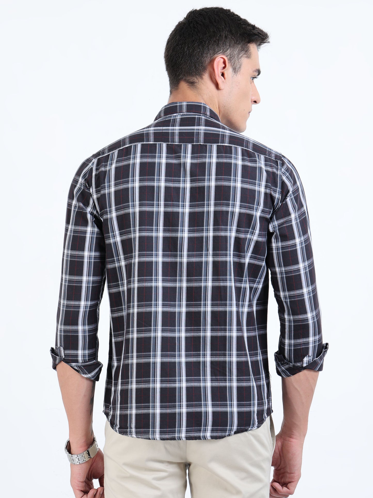 Kobe Bright Grey Check Shirt