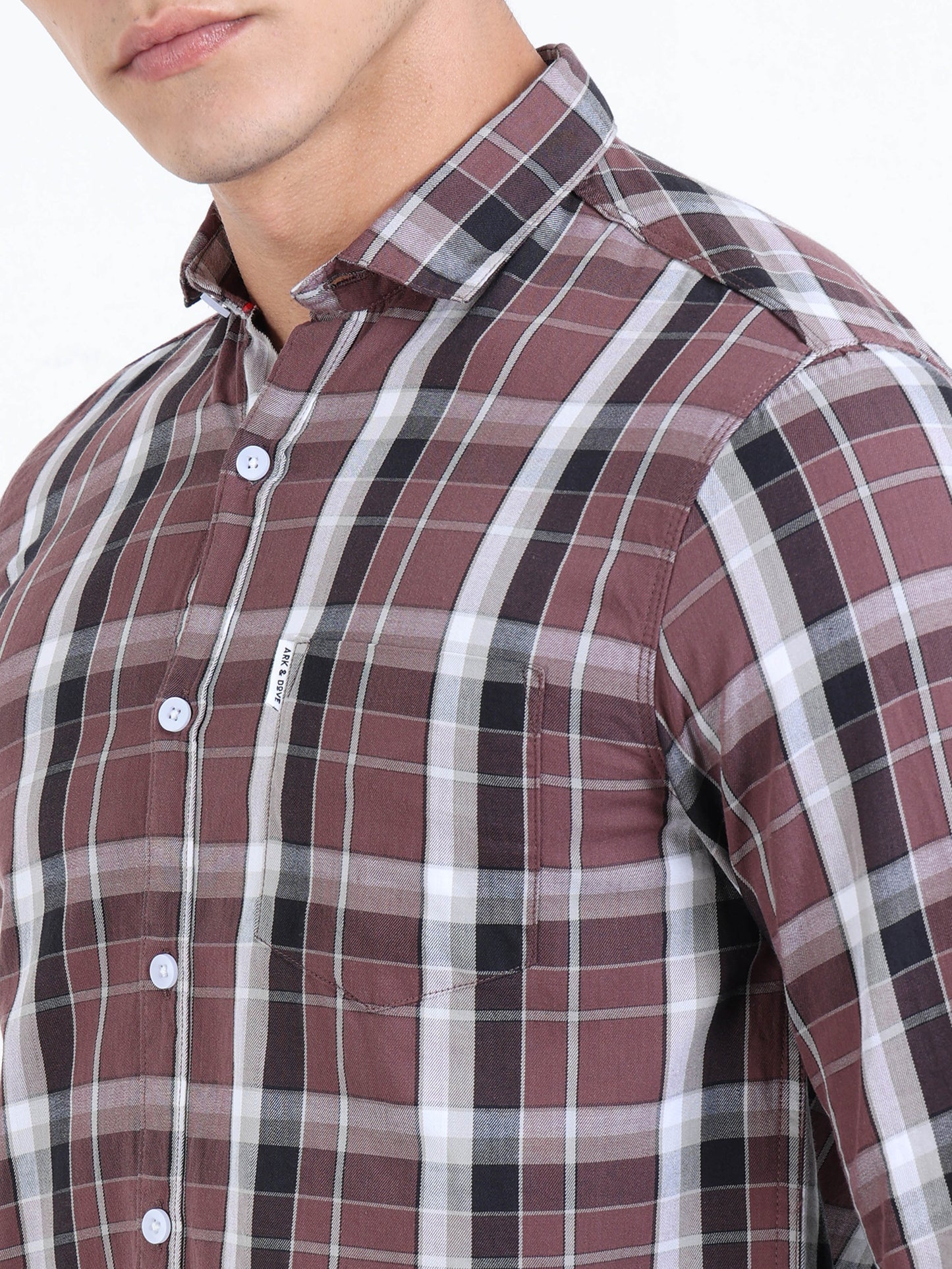 Kobe Rose Taupe Check Shirt