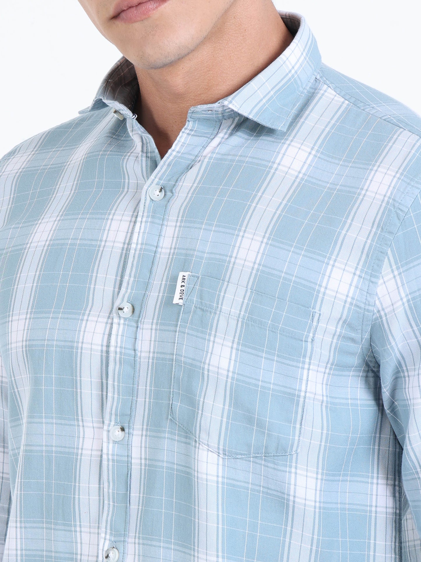 Kobe Sky Blue Checks Shirt