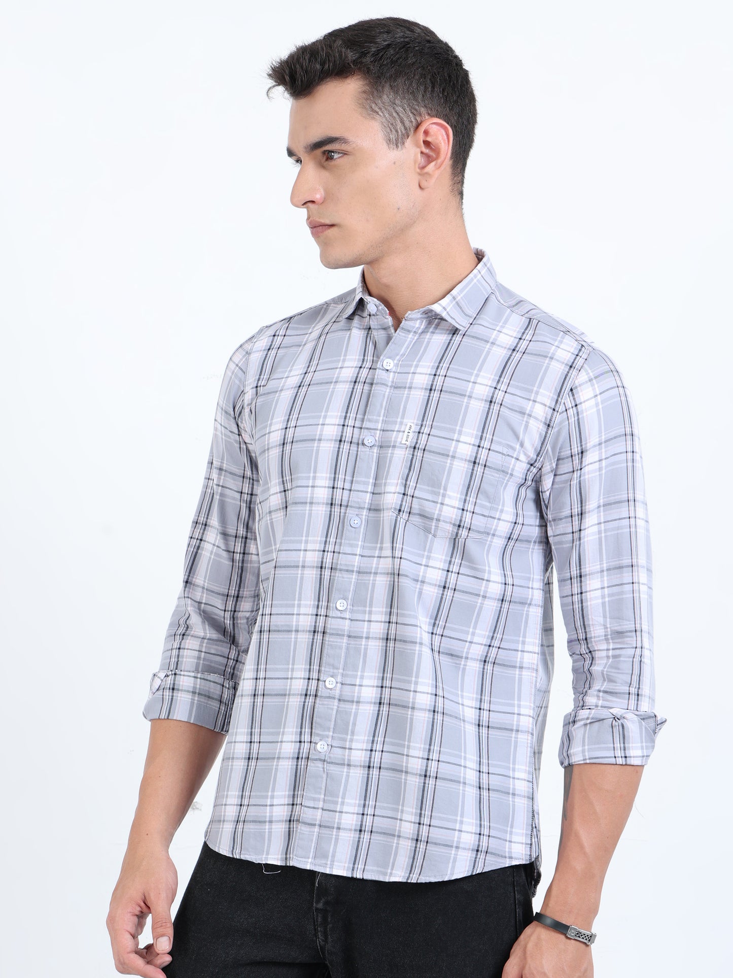 Kobe Lavender Grey Check Shirt