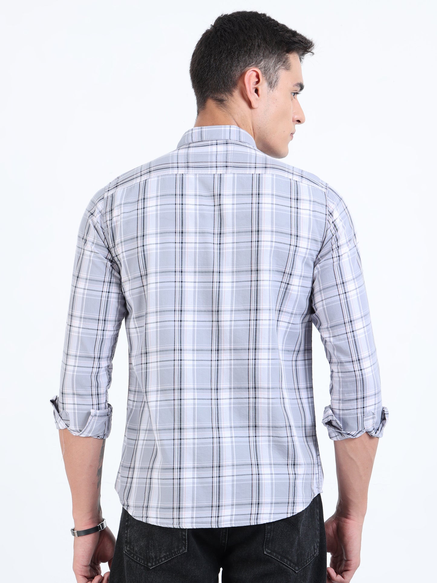 Kobe Lavender Grey Check Shirt