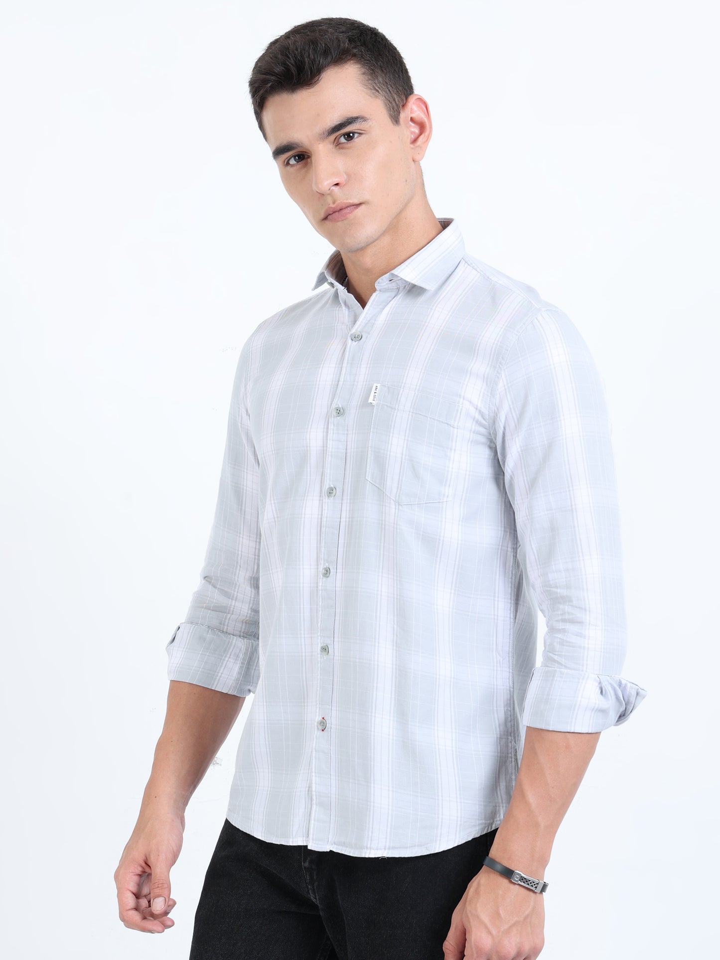 Kobe Pale Blue Lily Check Shirt