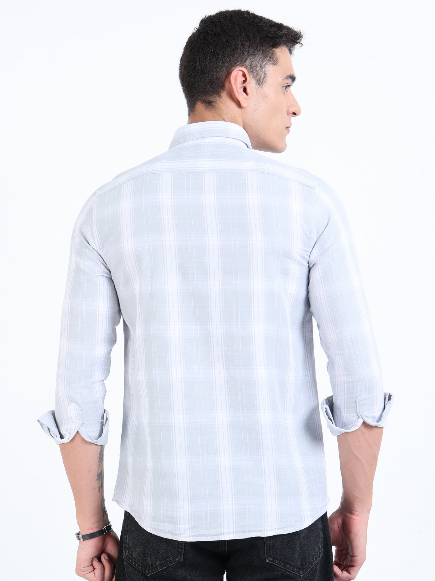 Kobe Pale Blue Lily Check Shirt
