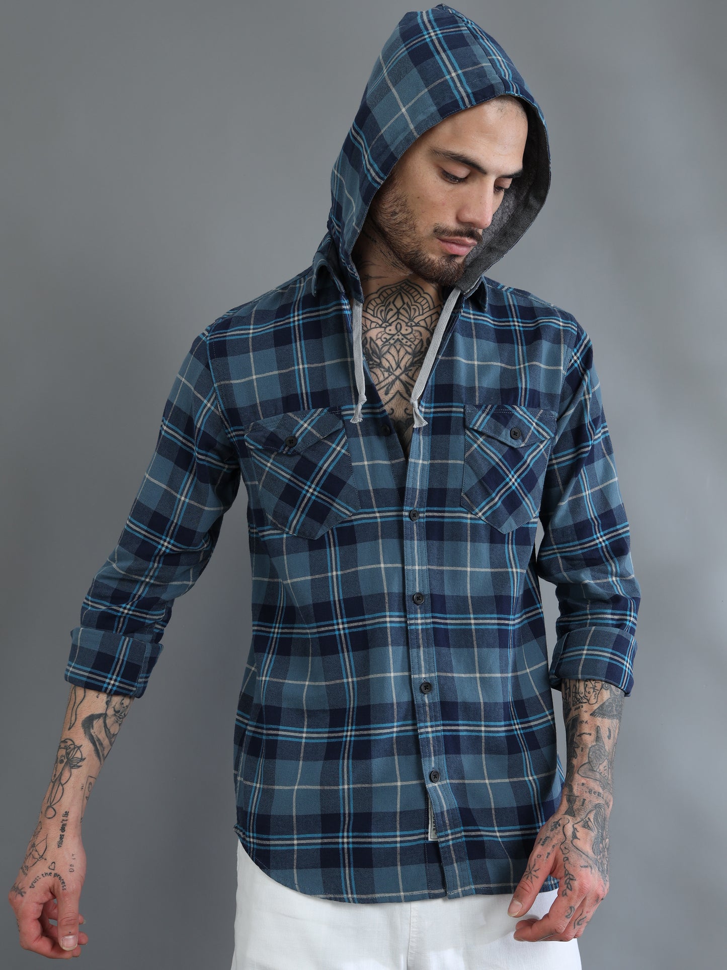 Freetown Blue and Navy Check Shirt