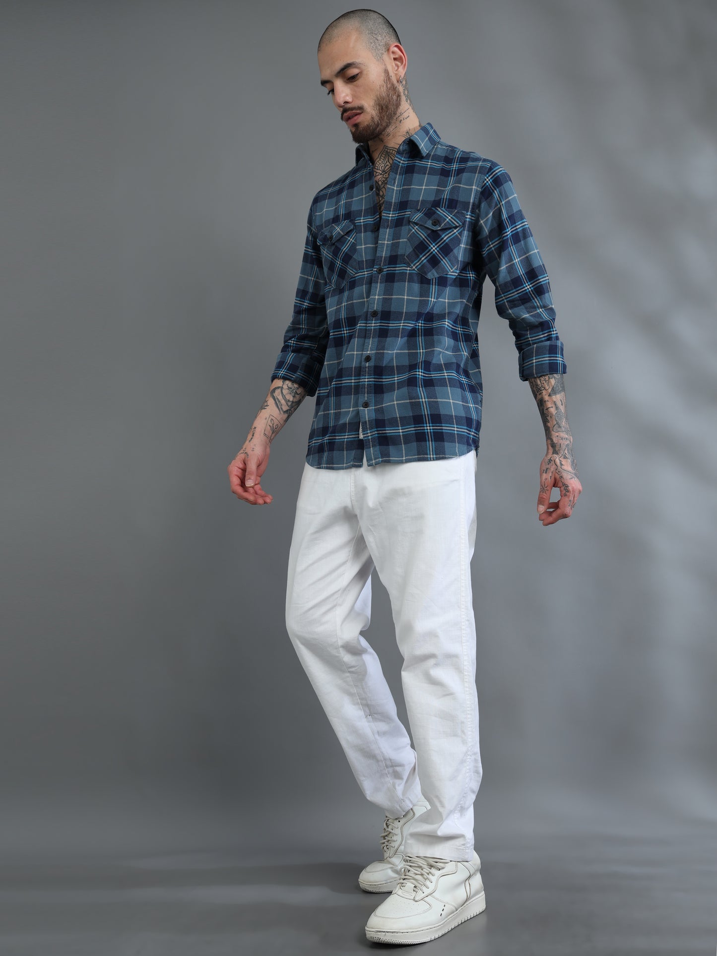 Freetown Blue and Navy Check Shirt