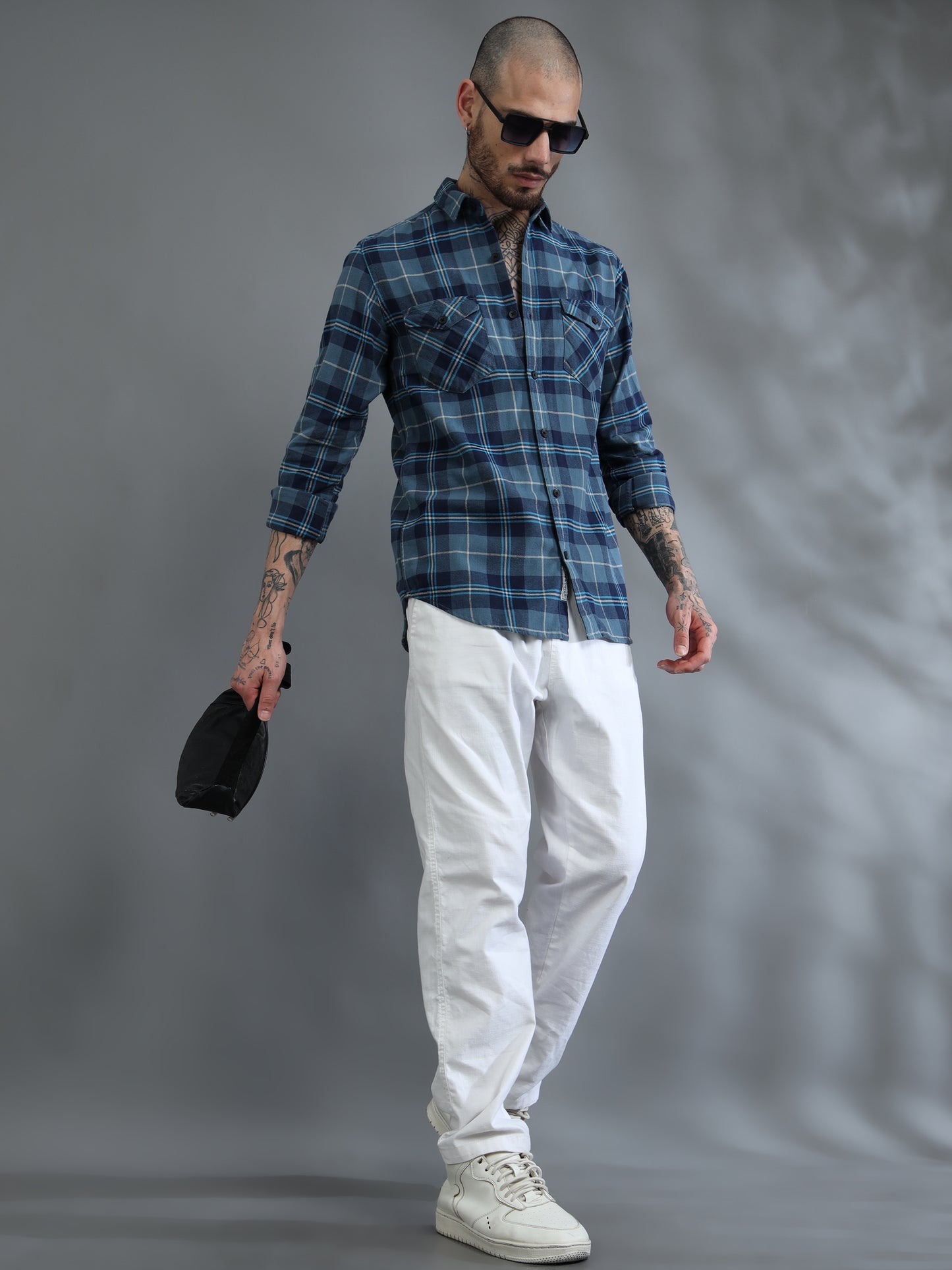 Freetown Blue and Navy Check Shirt