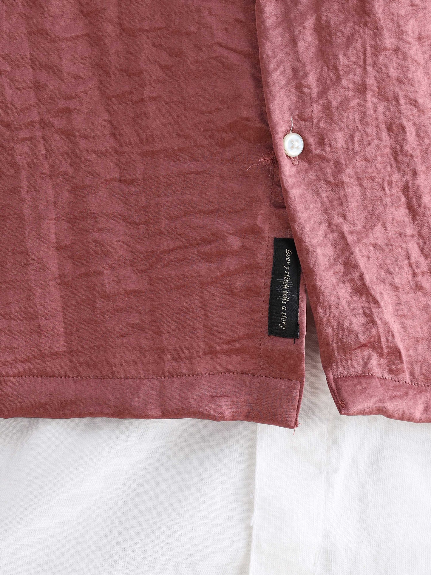 Peach Imported Velvet Casual Solid Shirts