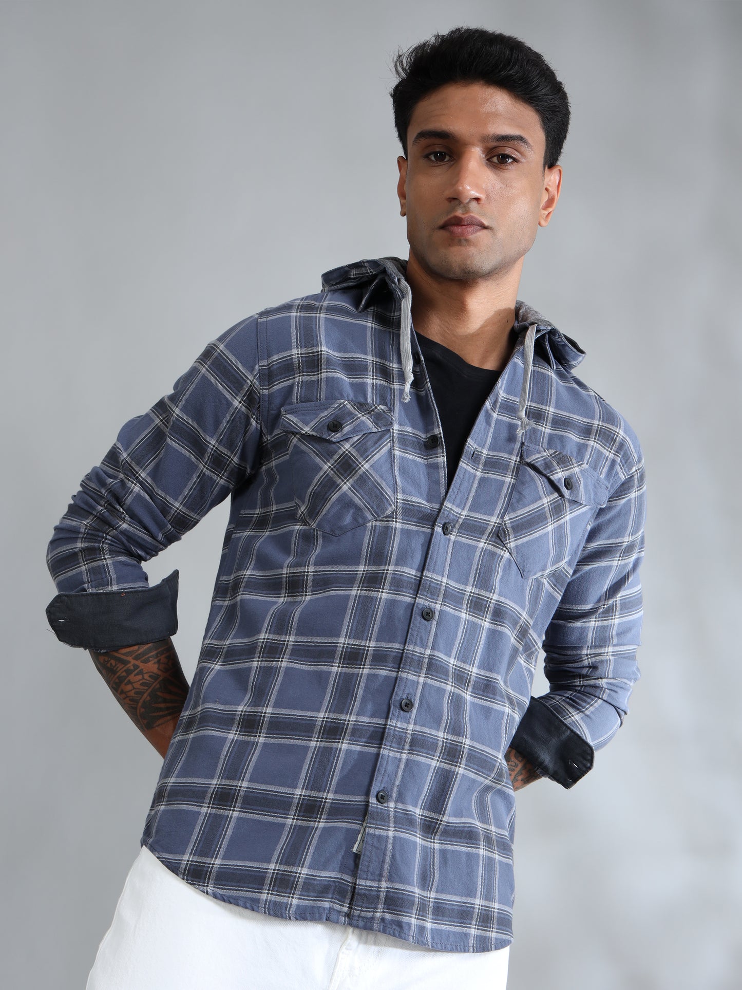 Blue Check Shirt for Men