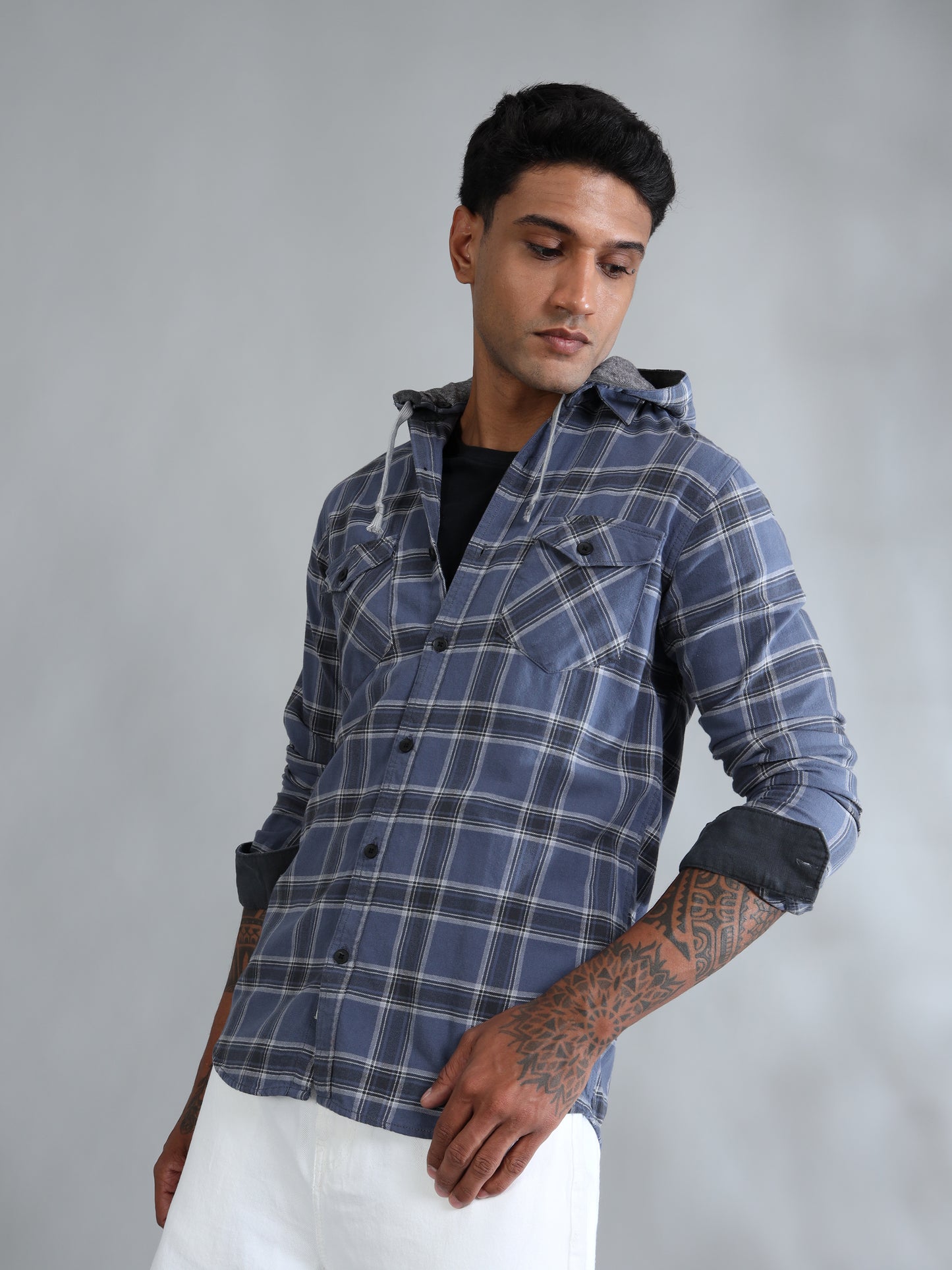 Blue Check Shirt for Men