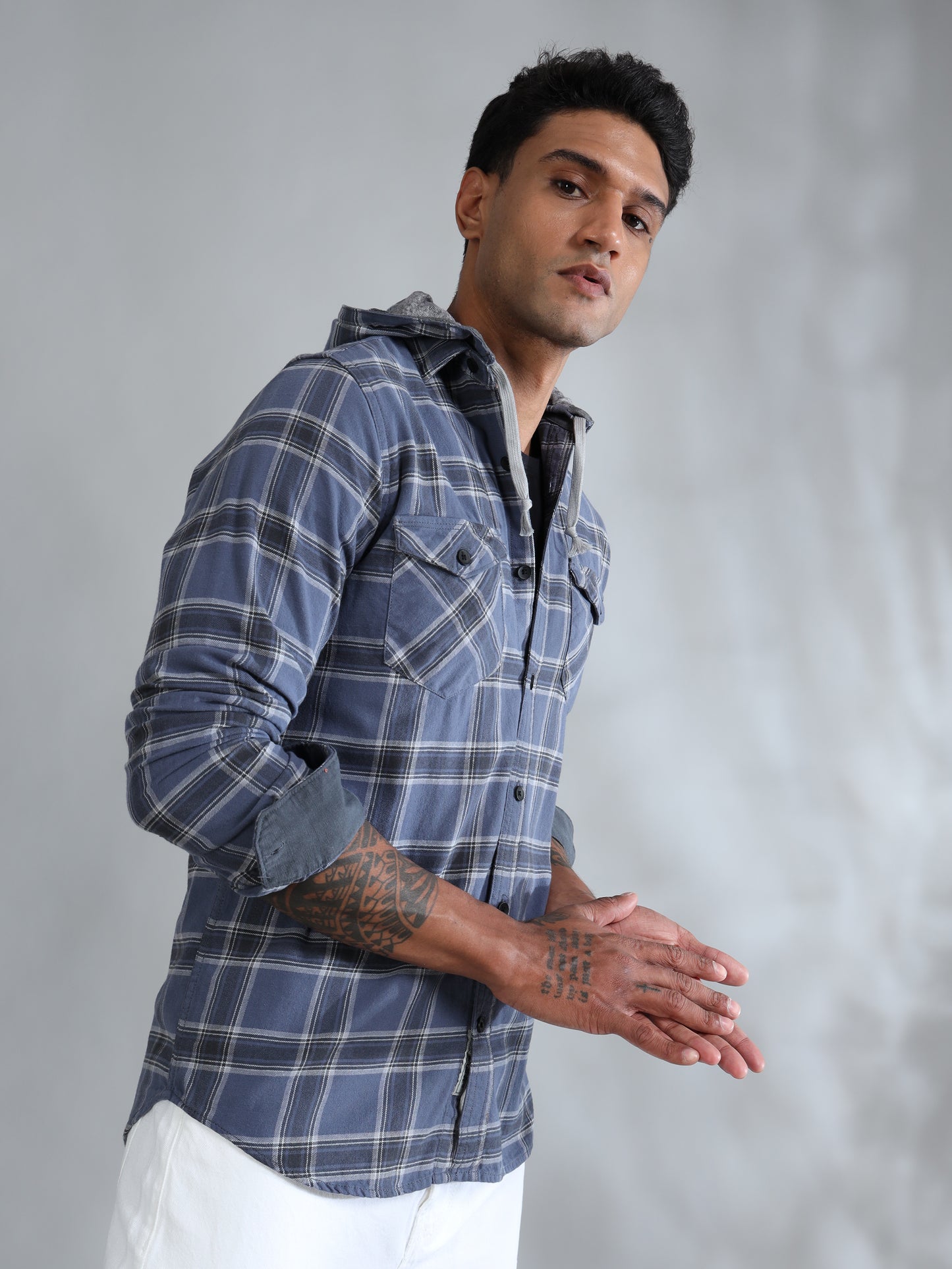 Blue Check Shirt for Men