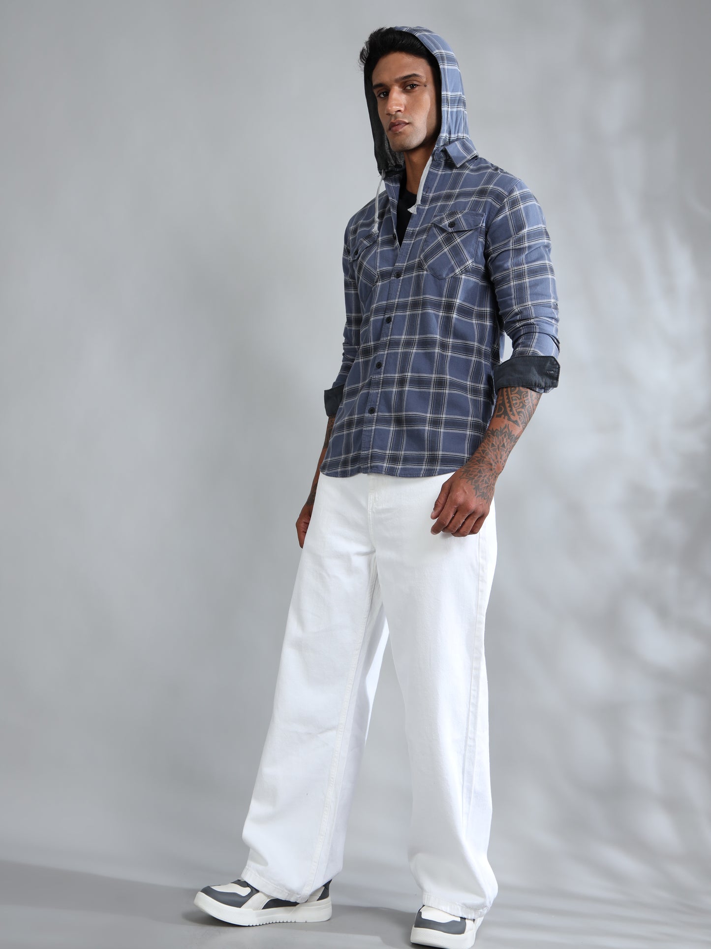 Blue Check Shirt for Men