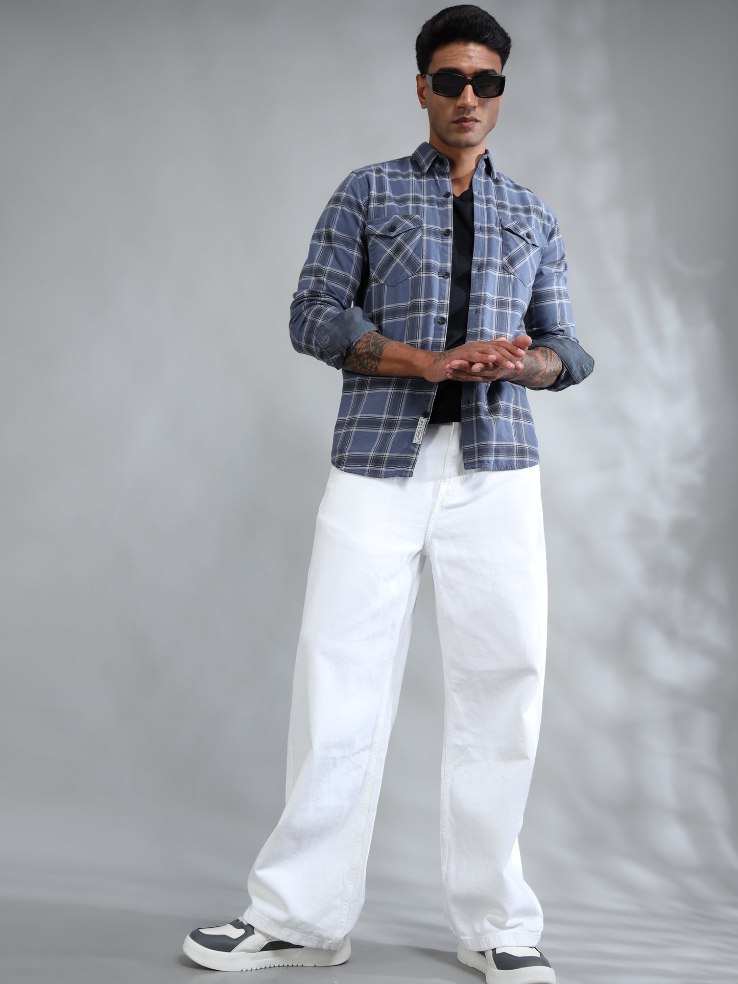 Blue Check Shirt for Men