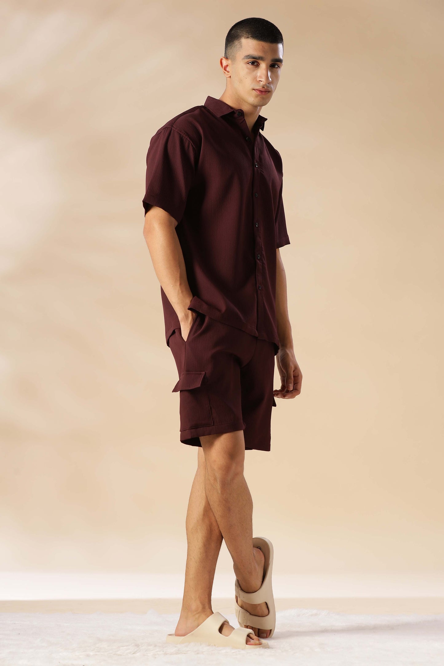 Abuja Maroon Co Ord Set for Men
