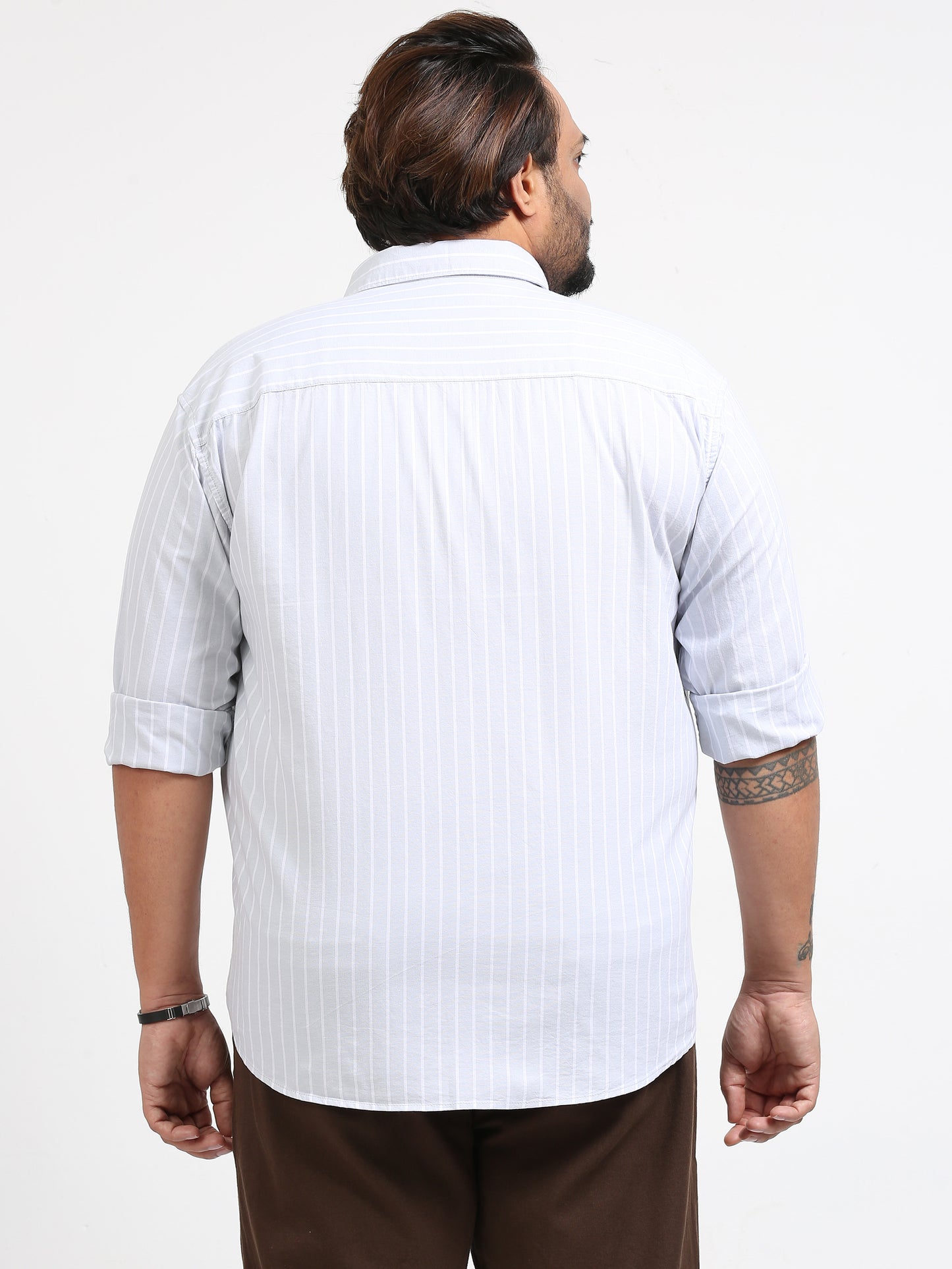 Gandia Pale Slate Striped Shirt
