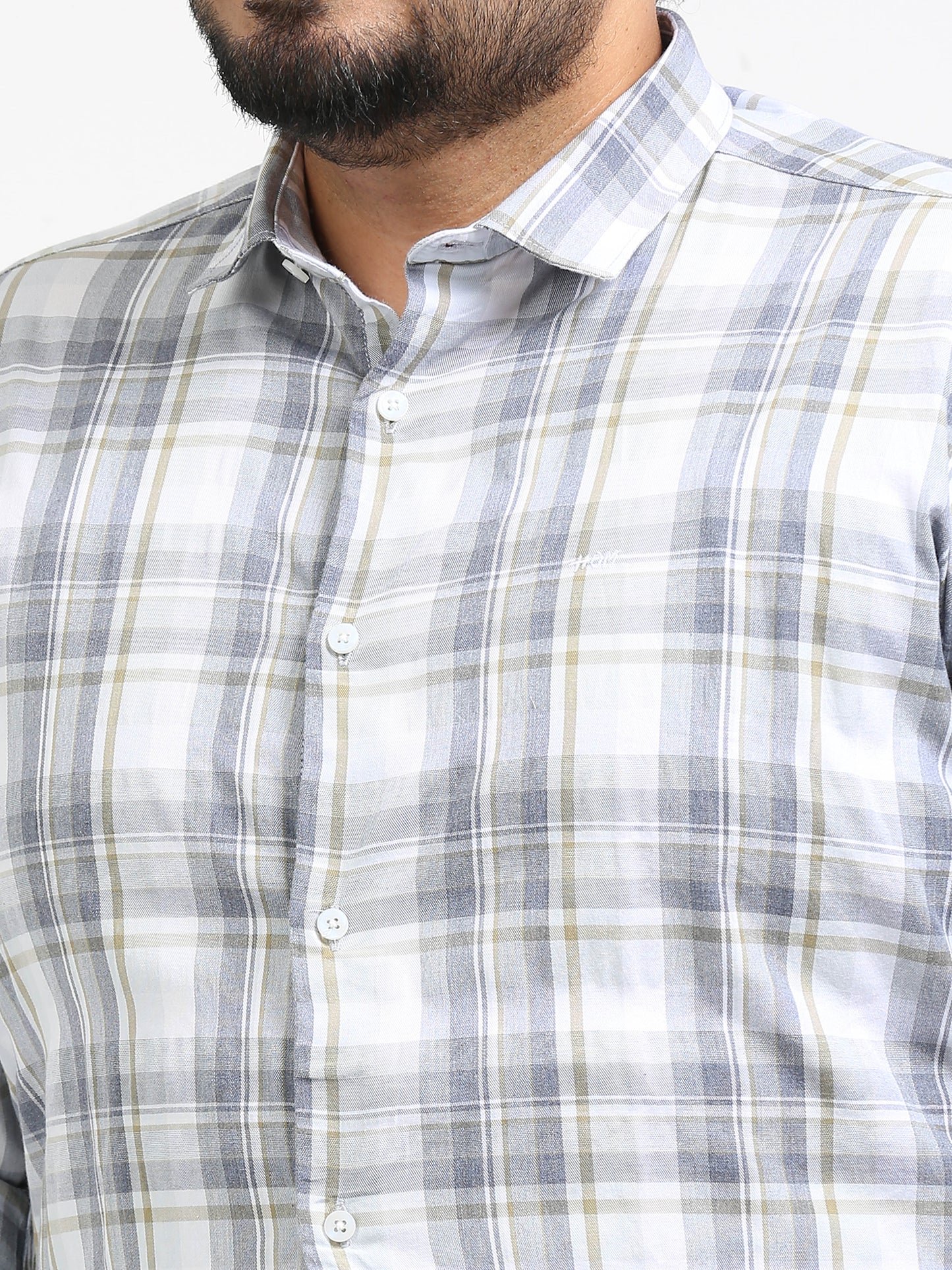 Franciscoo Link Water Plus Size Checks Shirt