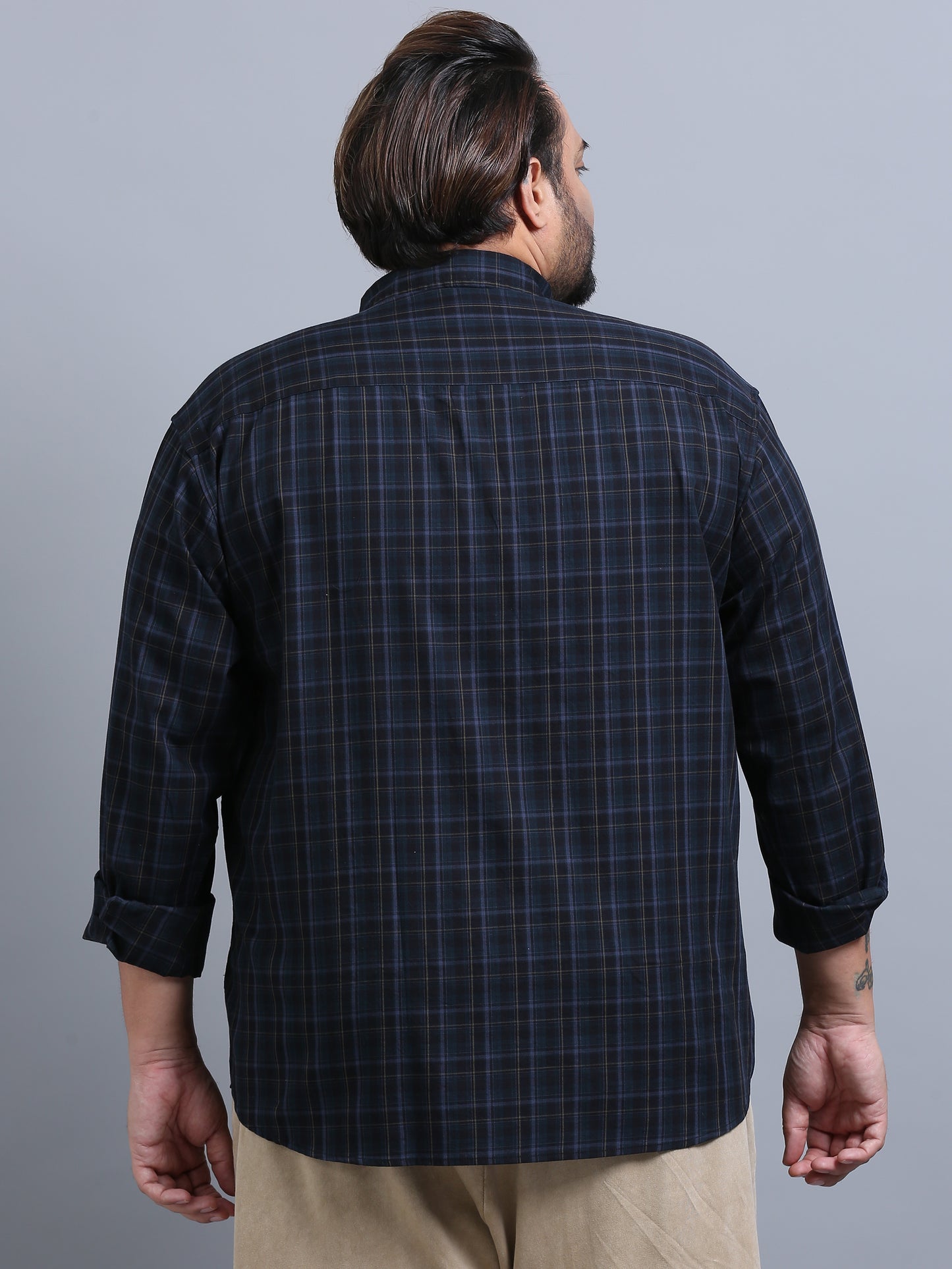 Luxembourg Bright Grey Checks Shirt