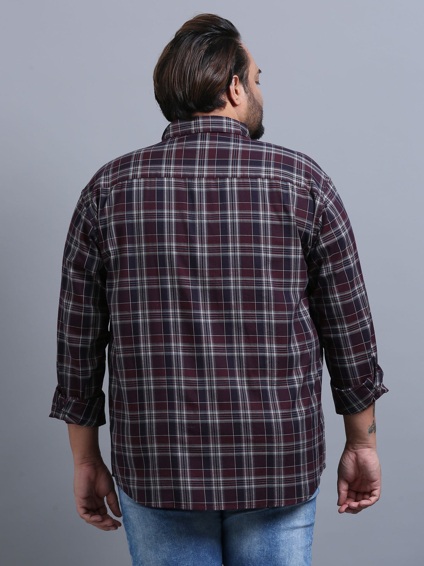 Luxembourg Crater Brown Checks Shirt
