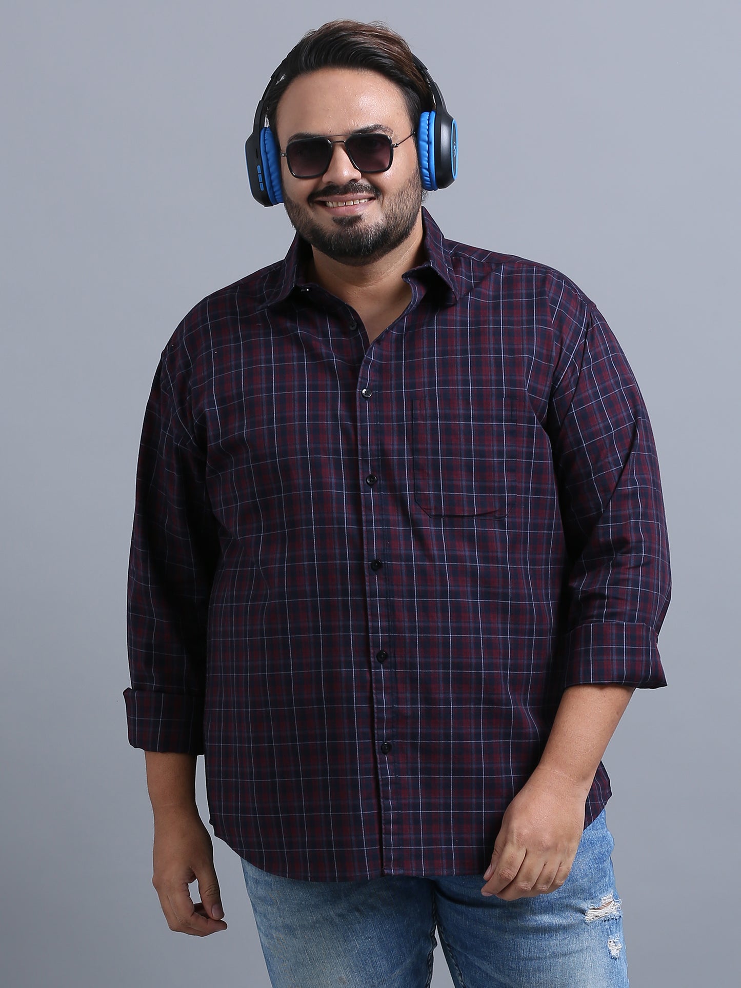 Luxembourg Wine Berry Checks Shirt