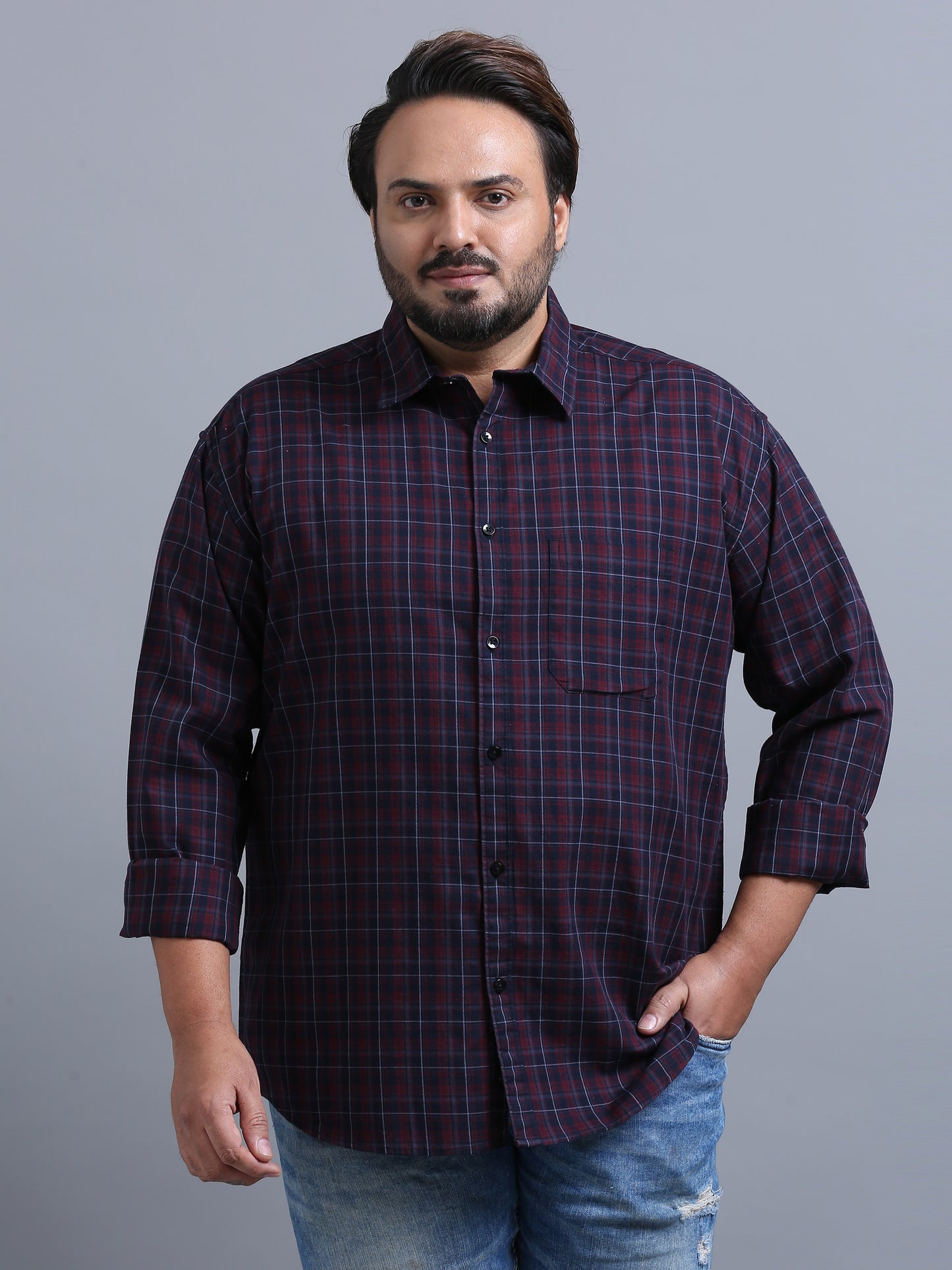 Luxembourg Wine Berry Checks Shirt