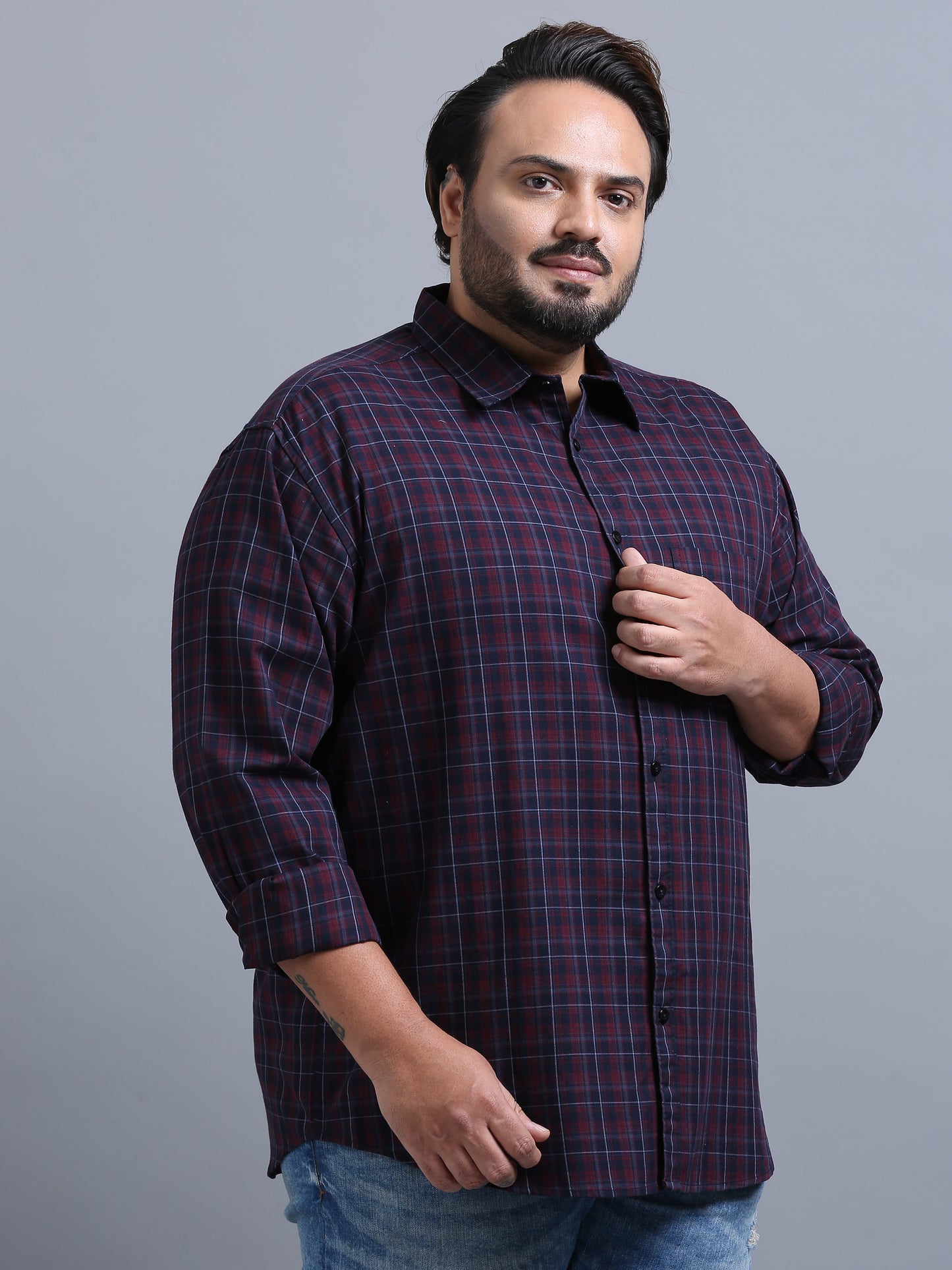 Luxembourg Wine Berry Checks Shirt