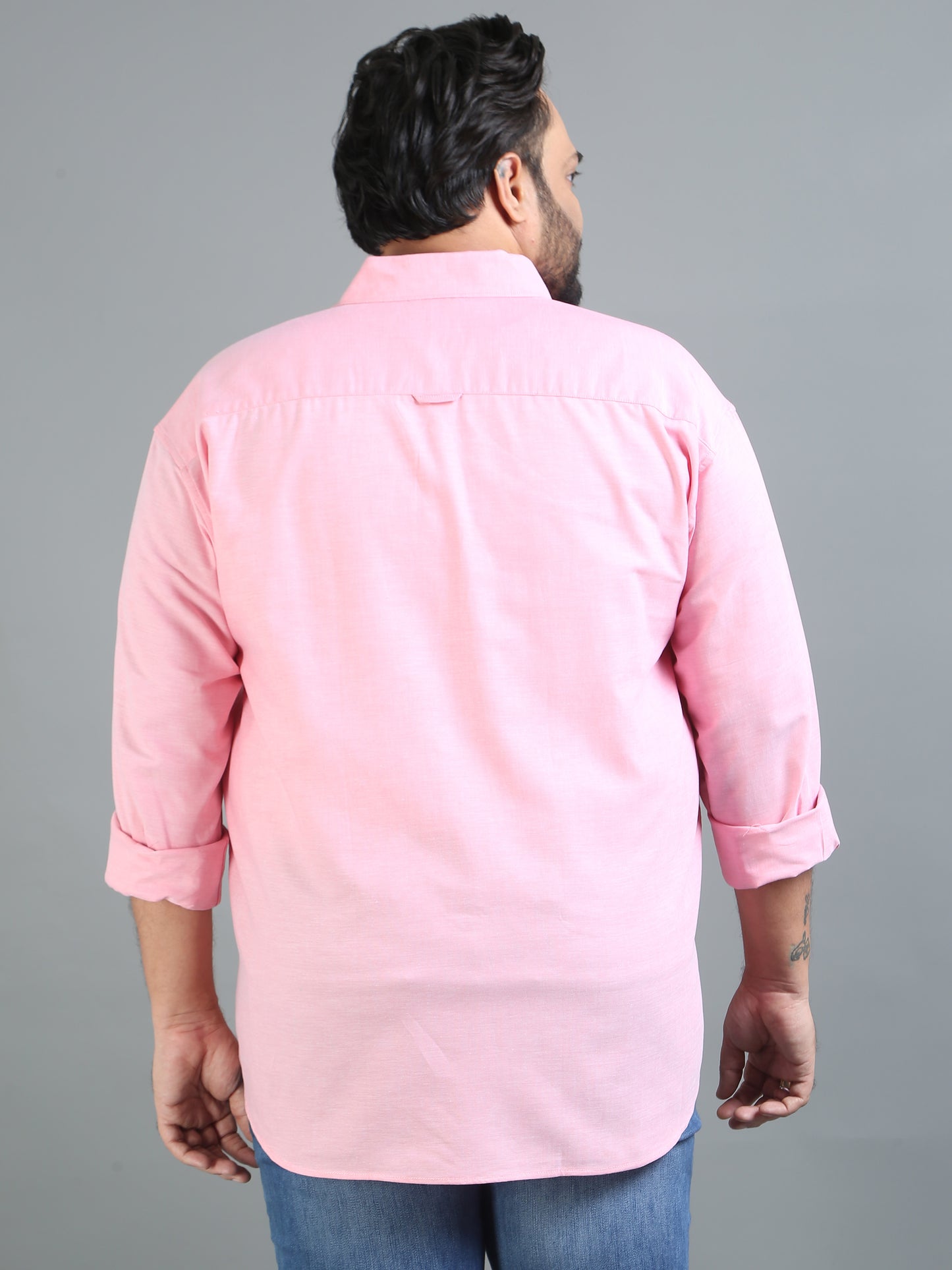 France Misty Rose Plus Size Solid Shirt