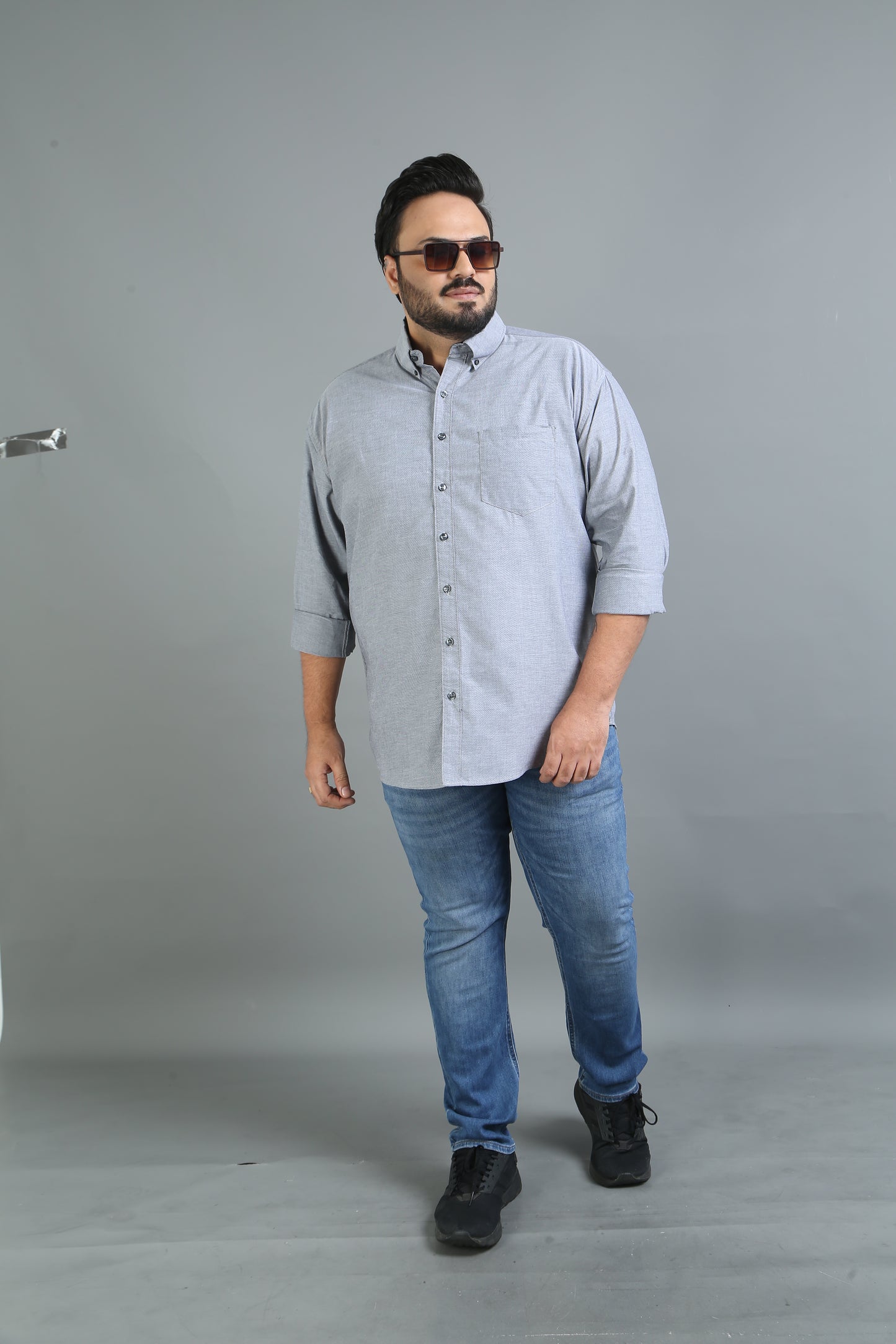 France Grey Goose Plus Size Solid Shirt