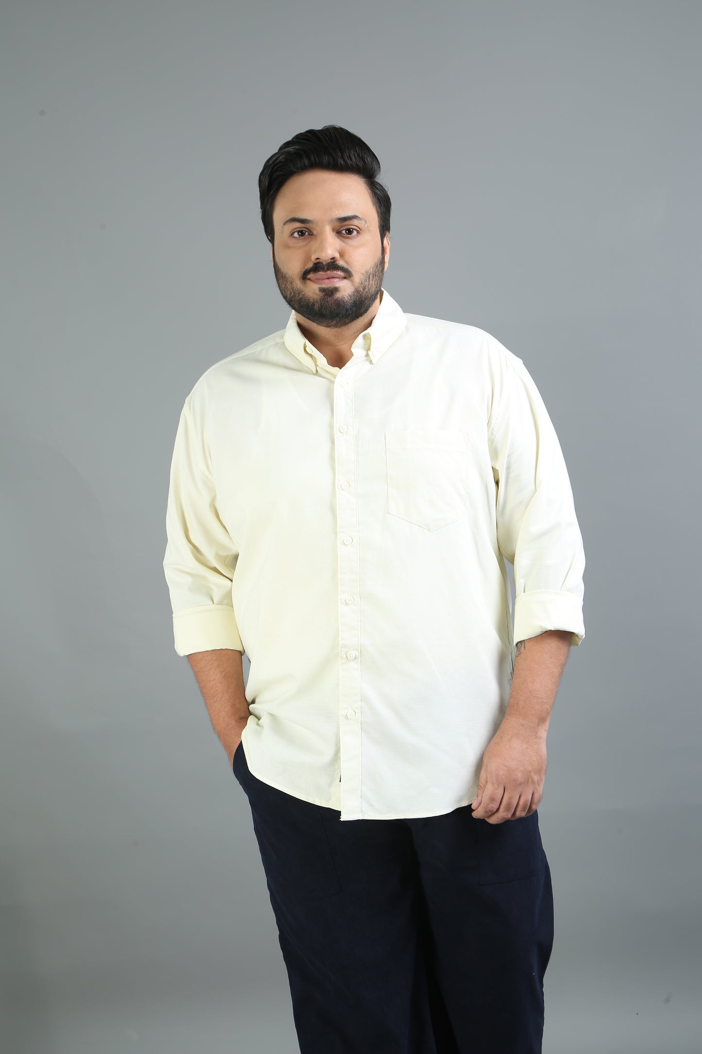 France Mint Plus Size Solid Shirt