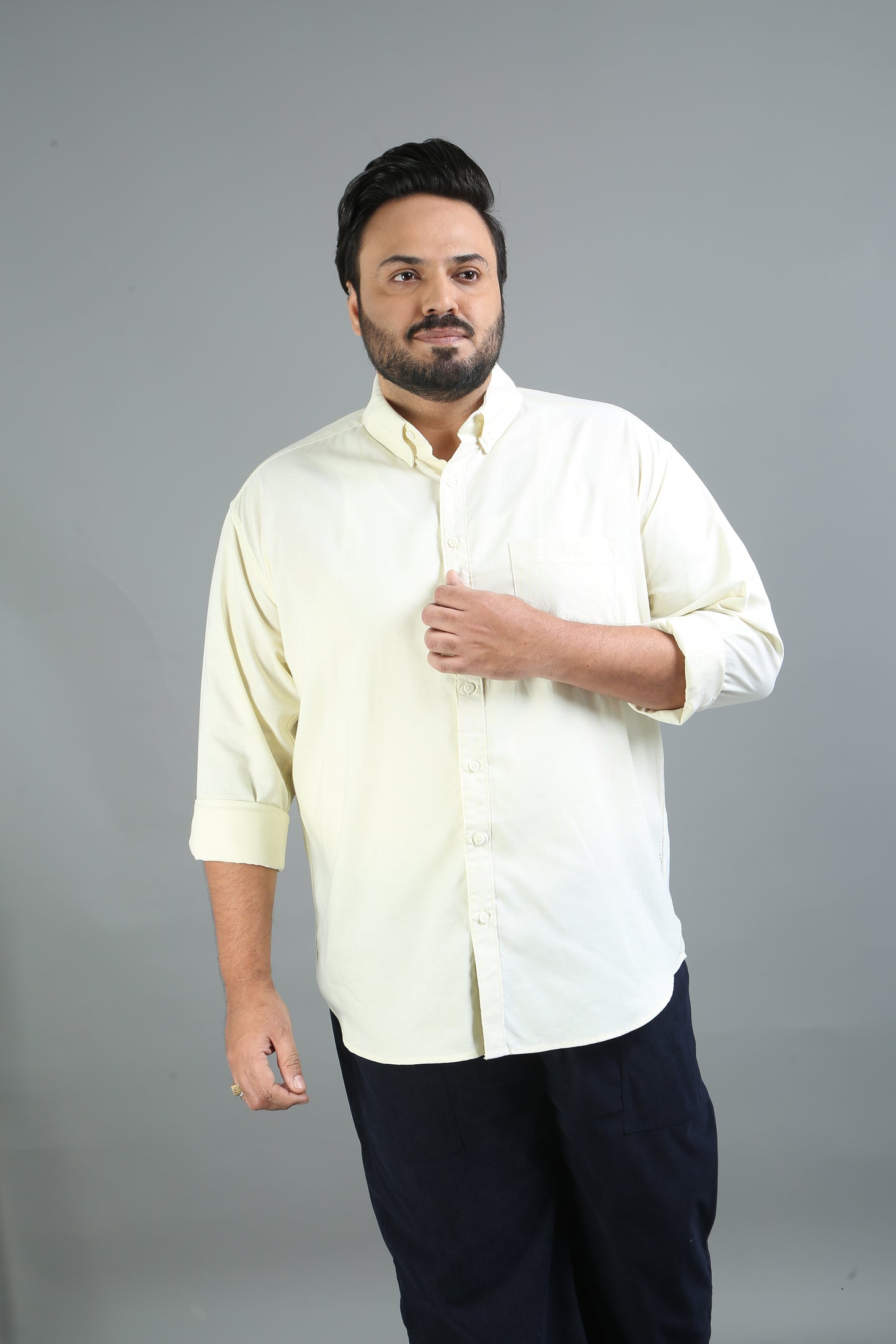 France Mint Plus Size Solid Shirt