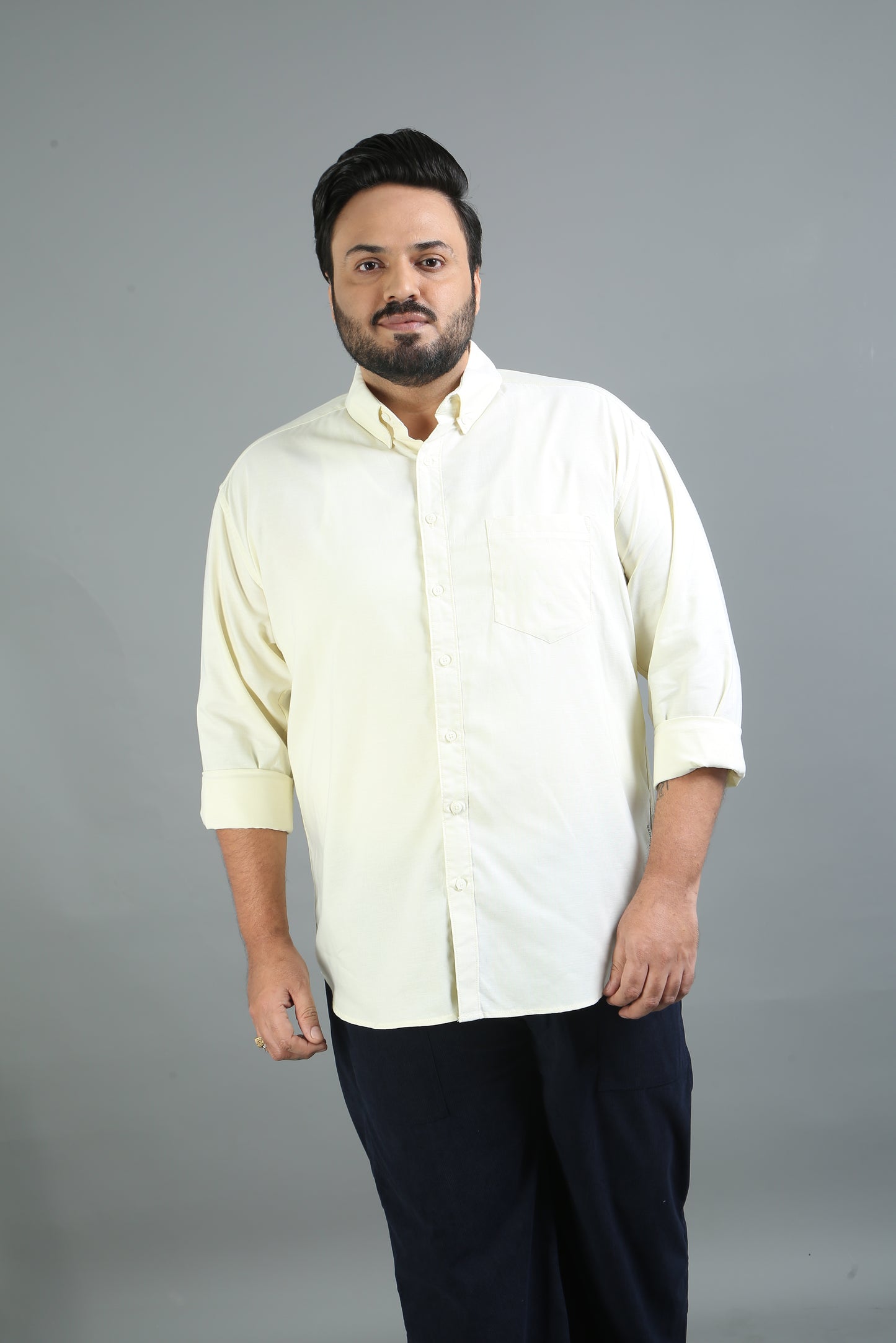 France Mint Plus Size Solid Shirt