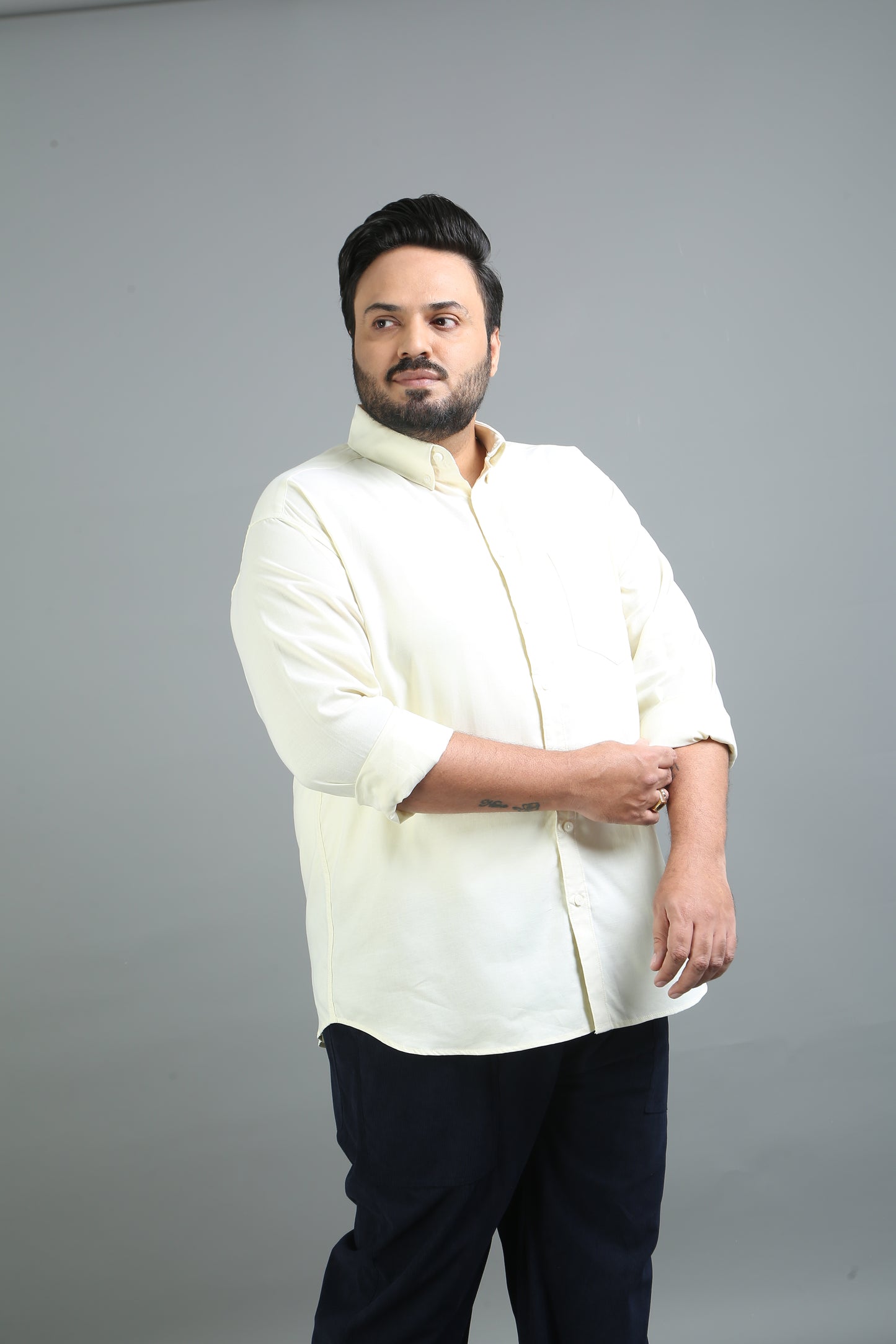 France Mint Plus Size Solid Shirt