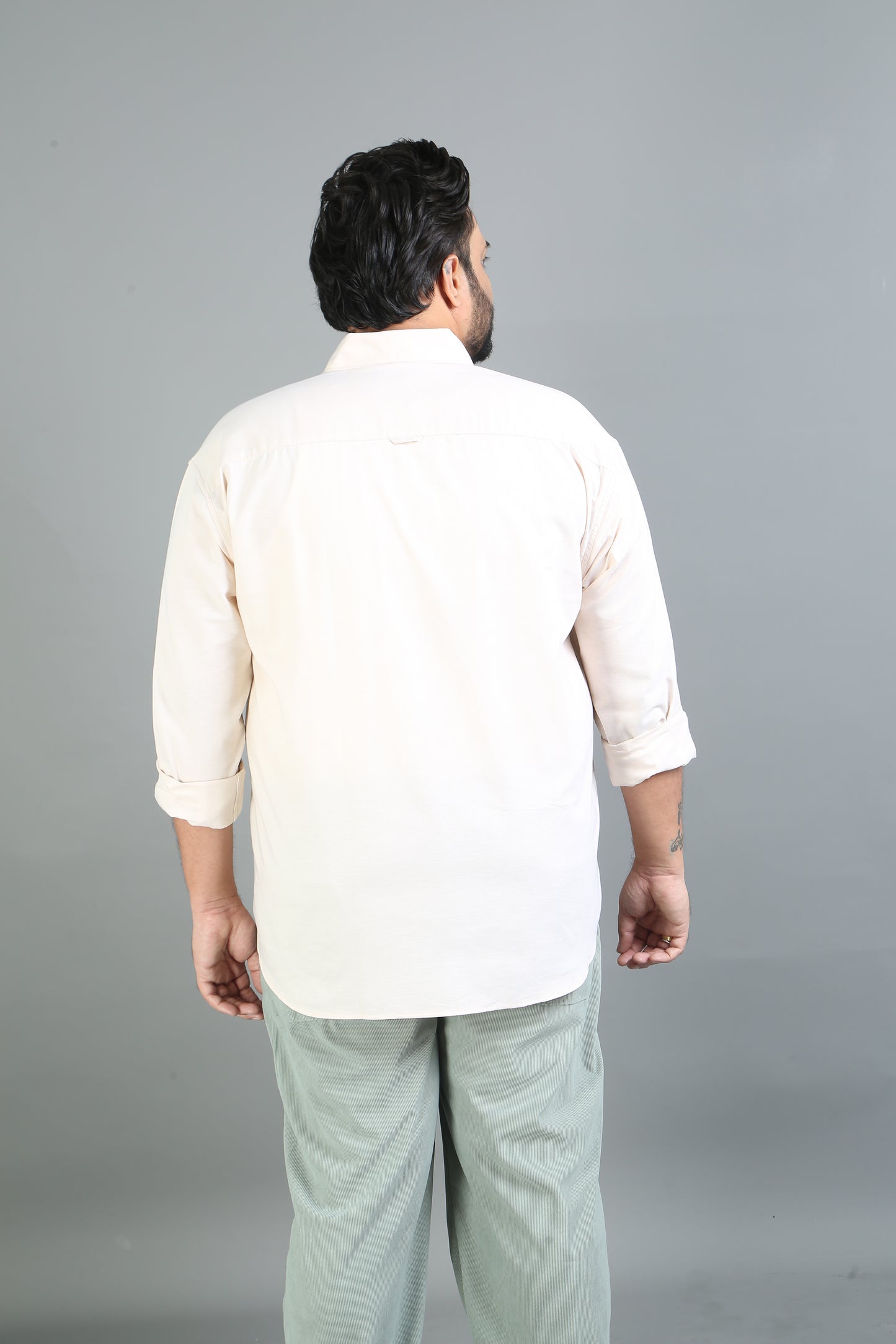 France Merino Plus Size Solid Shirt