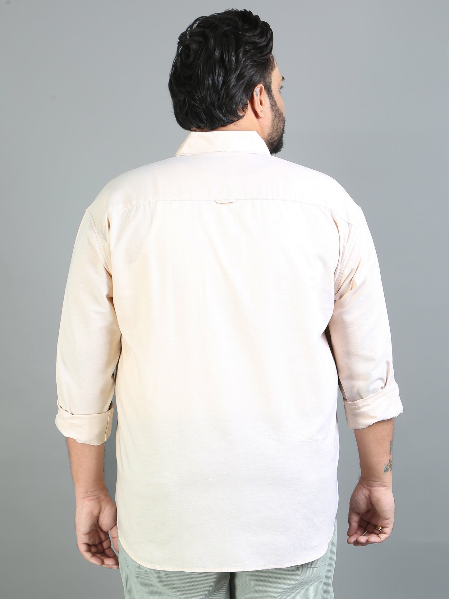 France Merino Plus Size Solid Shirt