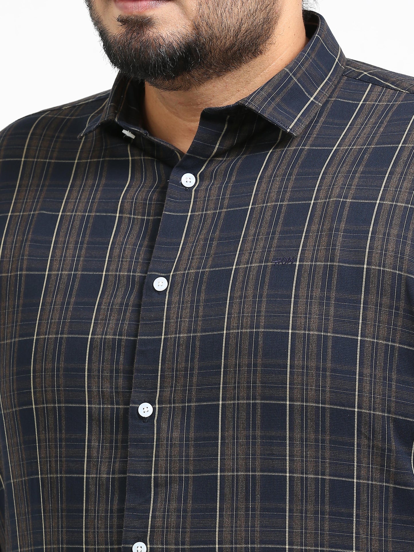 Franciscoo Tuna Plus Size Checks Shirt