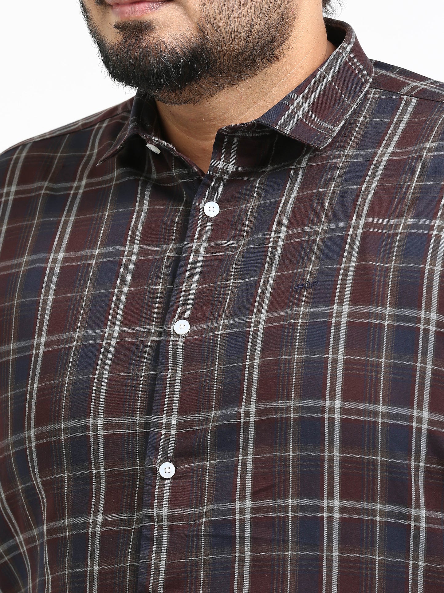 Franciscoo Thunder Plus Size Checks Shirt