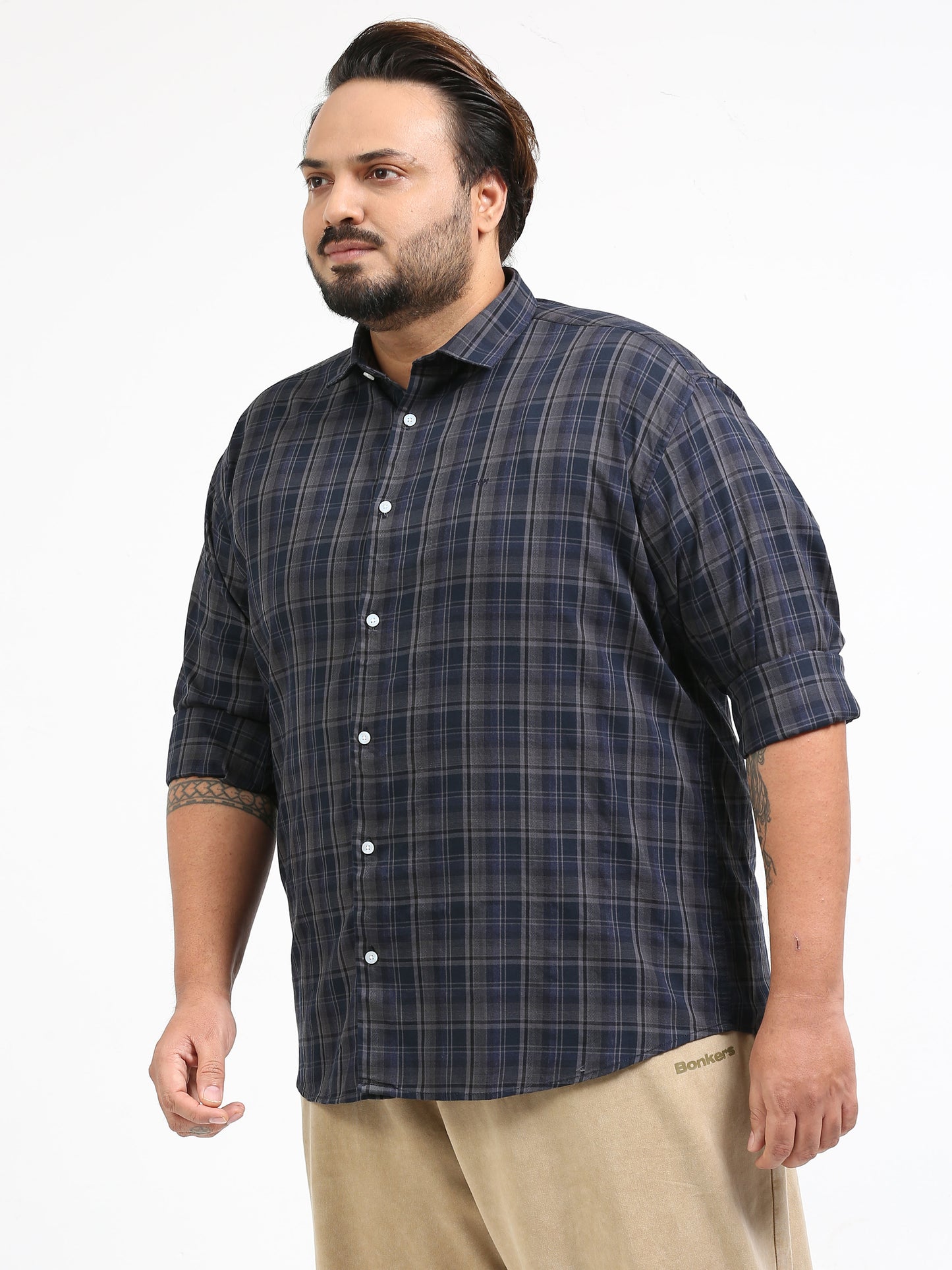 Franciscoo Ship Grey Check Shirts