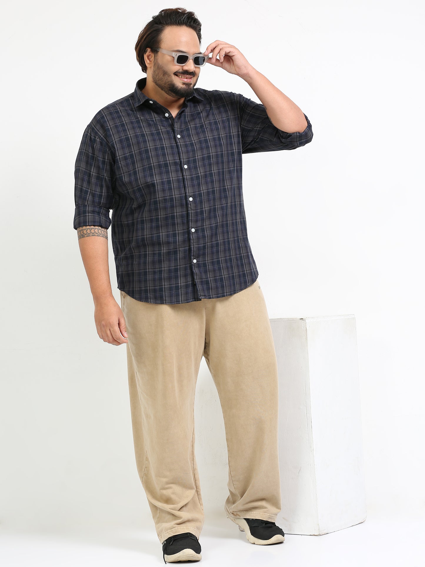 Franciscoo Ship Grey Check Shirts