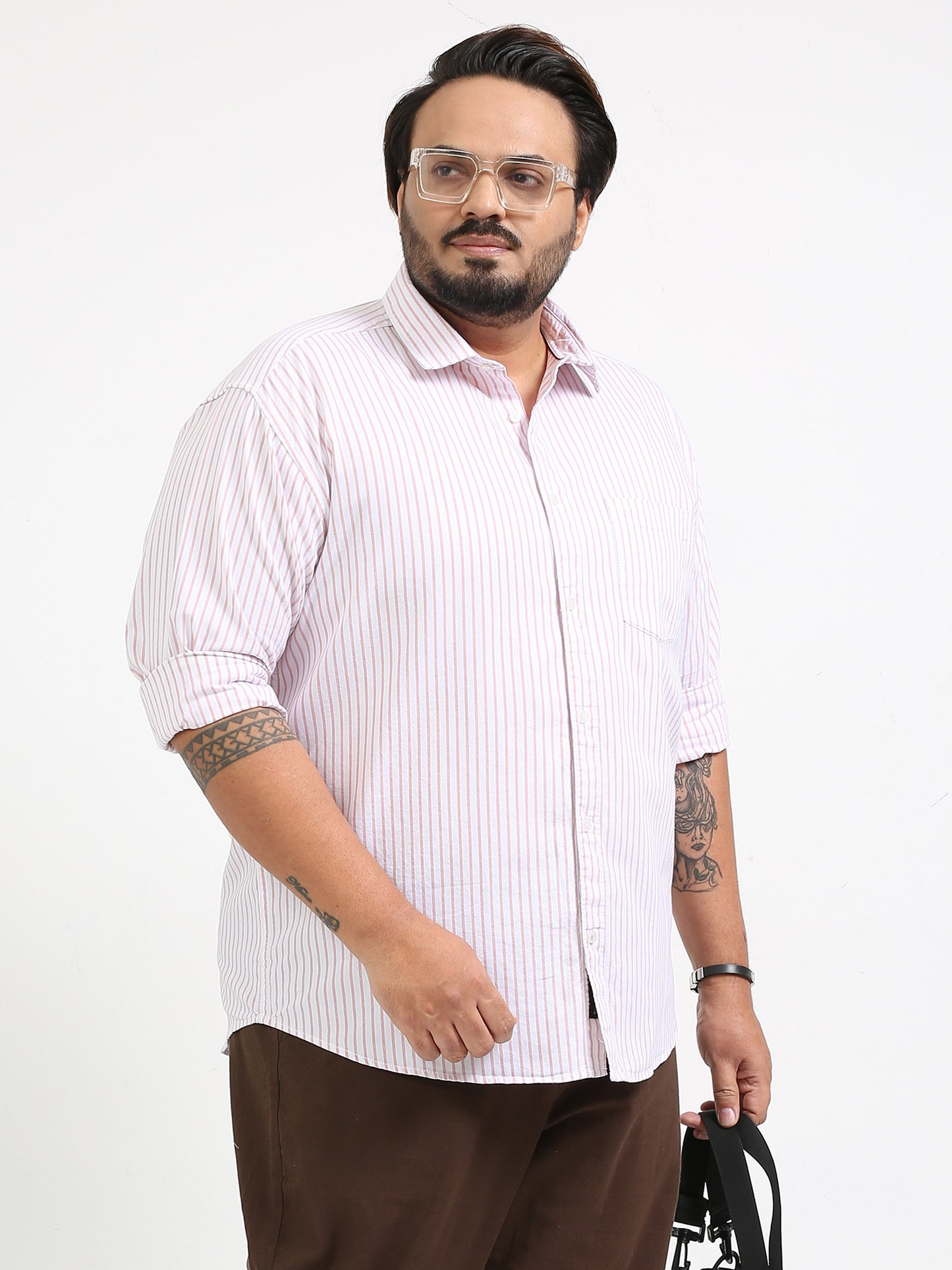 Gandia Plus Size Striped Shirt