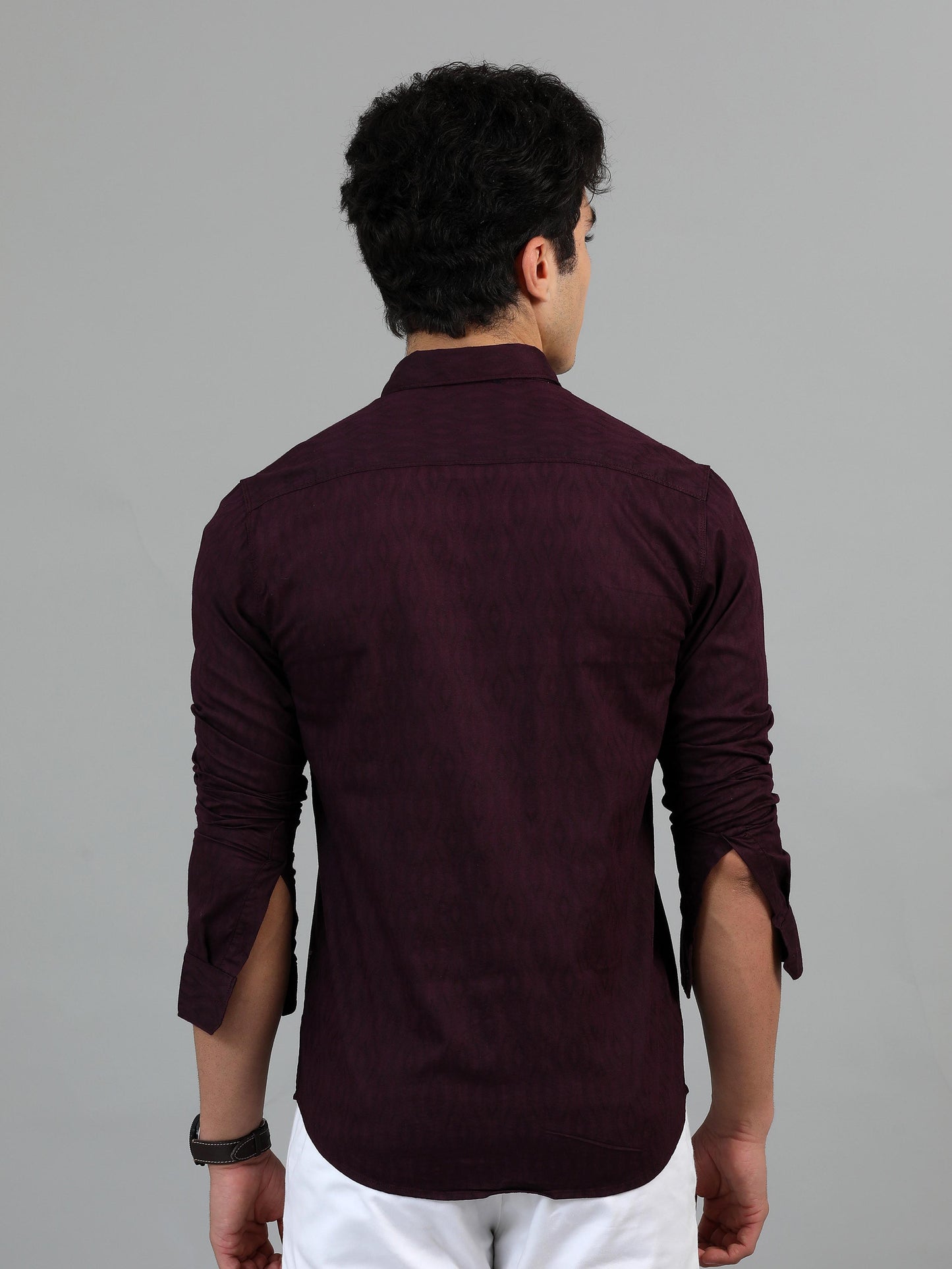 Brisbane Seal Brown Jacquard shirt