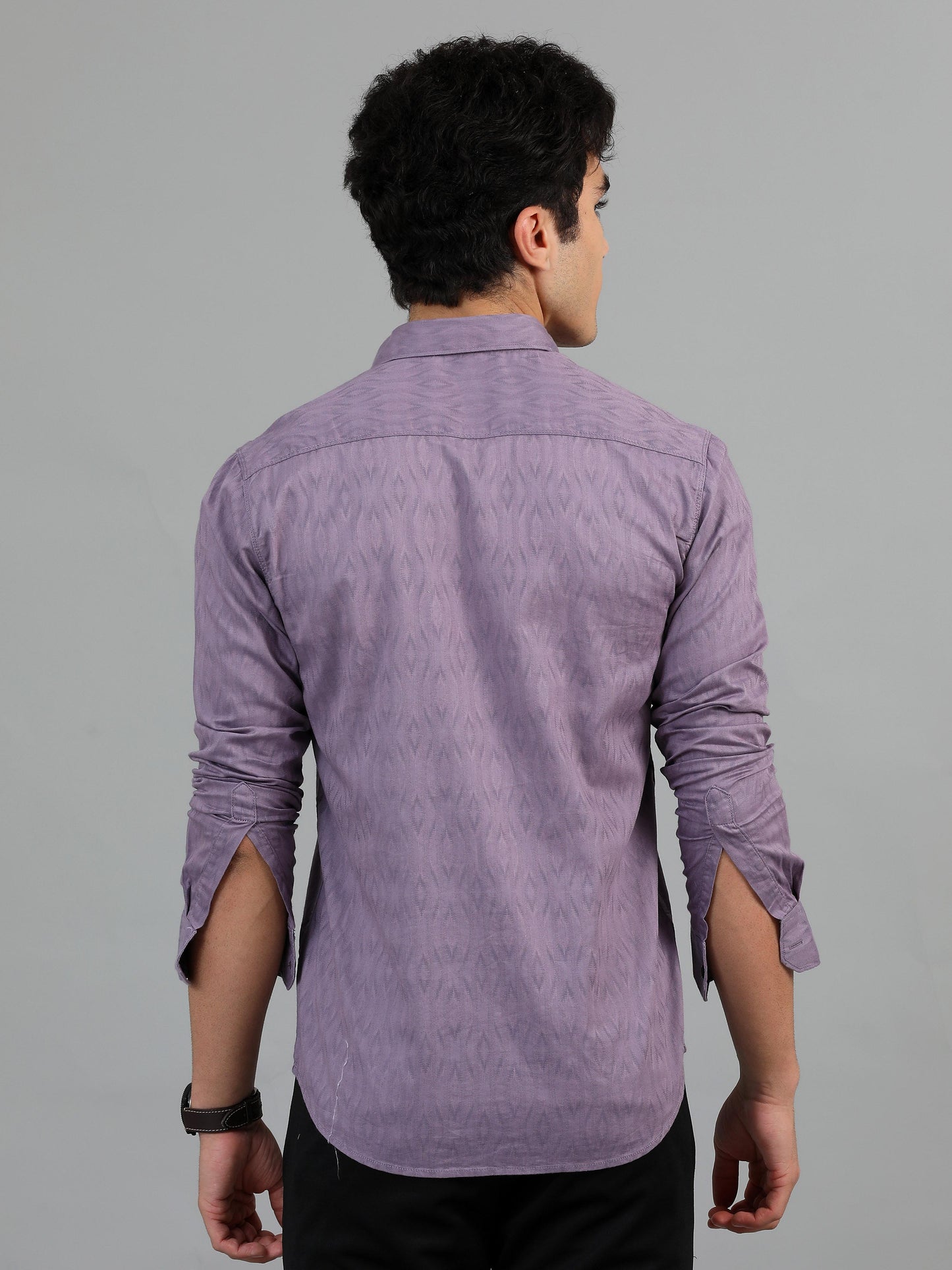 Brisbane Dusty Lavender Jacquard Shirt