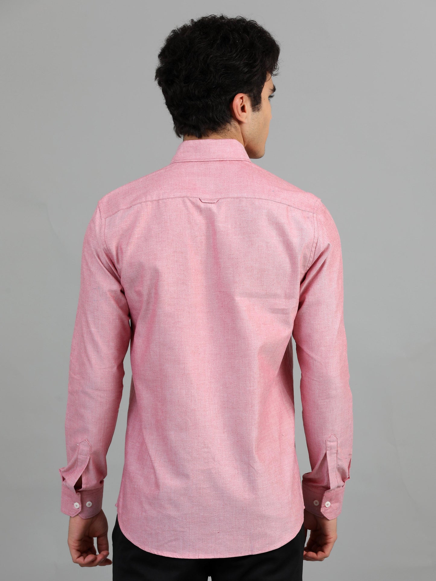France Pastel Pink Statement Solid Shirt