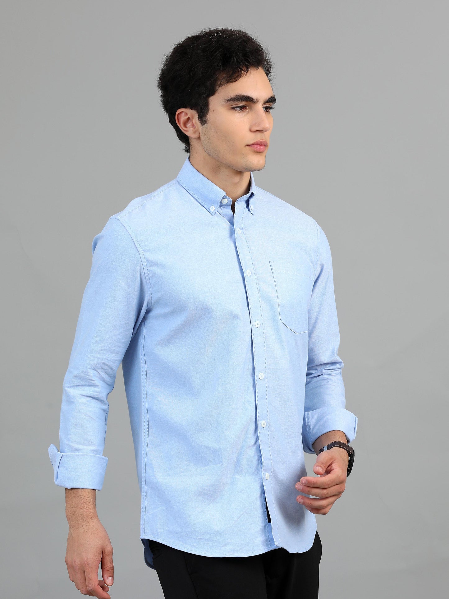 France Tropical blue Statement Solid Shirt