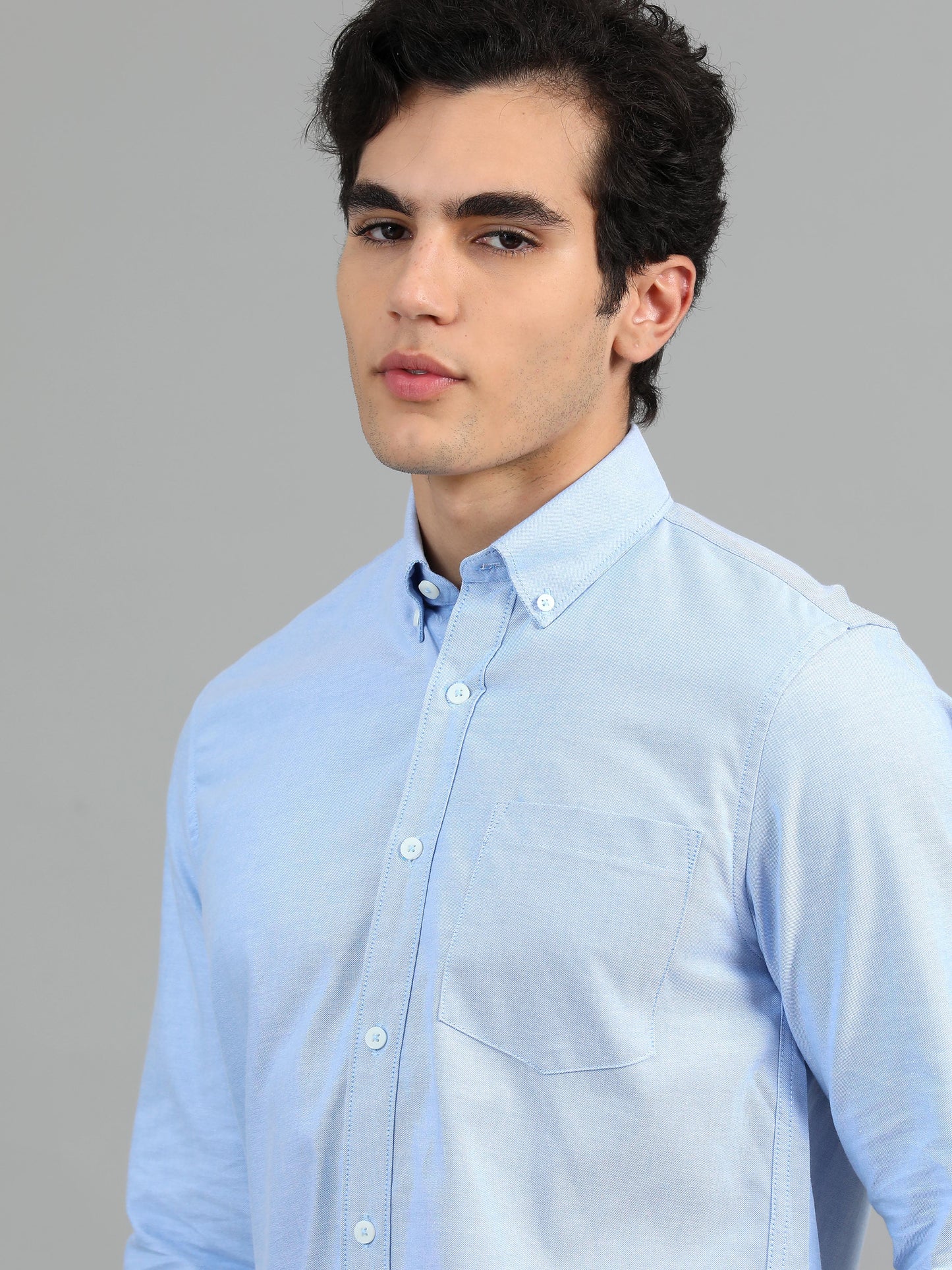 France Tropical blue Statement Solid Shirt